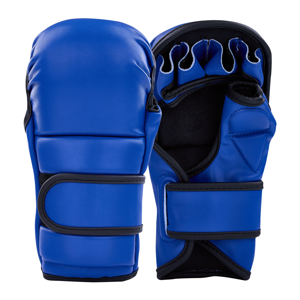 Custom Leather MMA Training Glove Blue