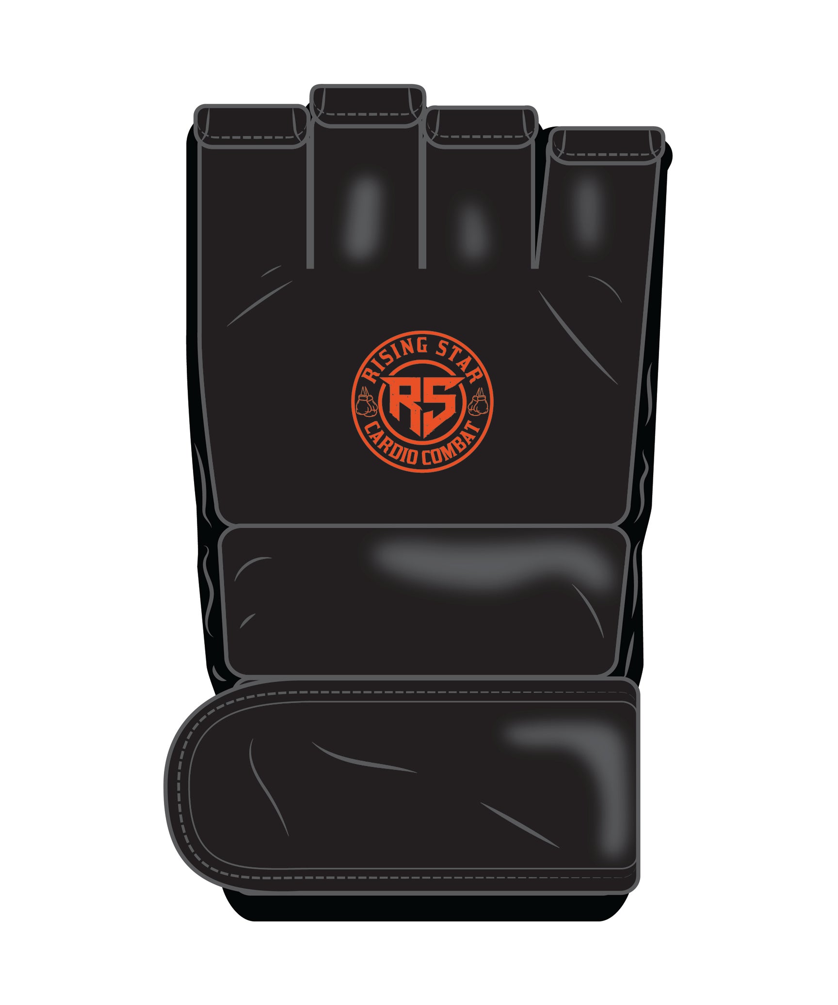 Custom Mma Open Palm Glove, Black
