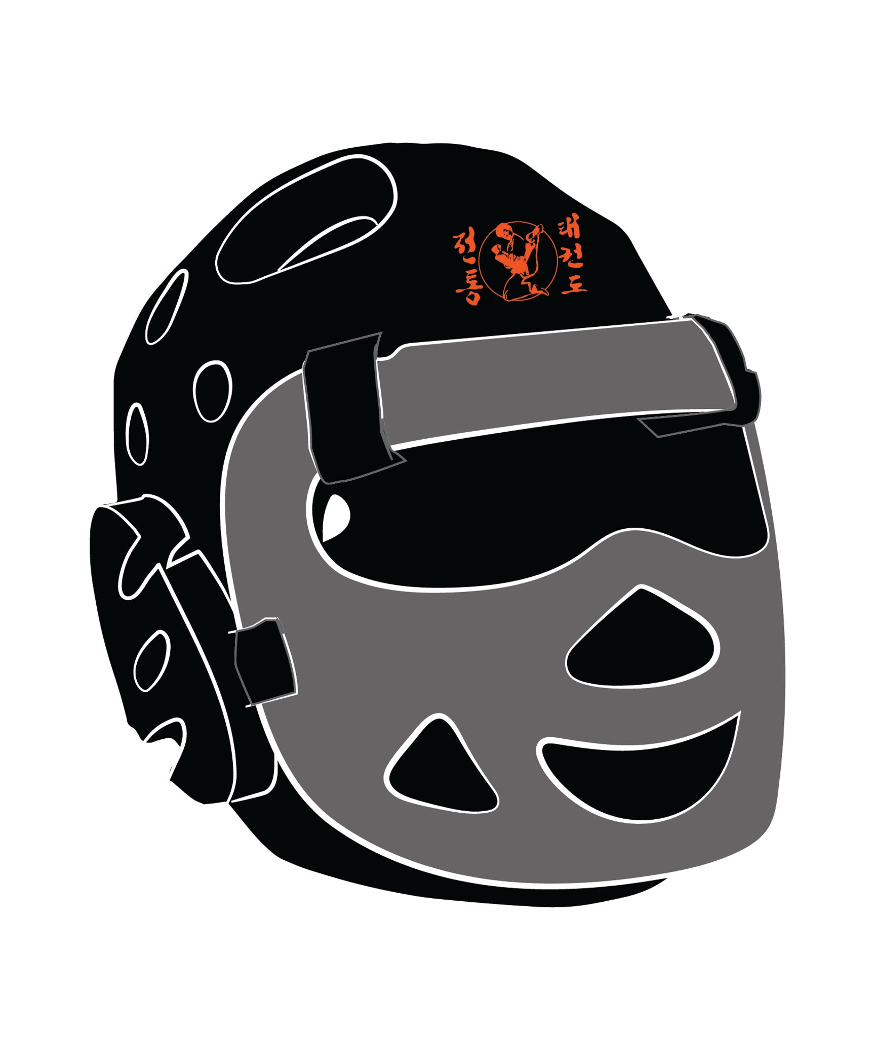 Headgear with shield Custom, Black