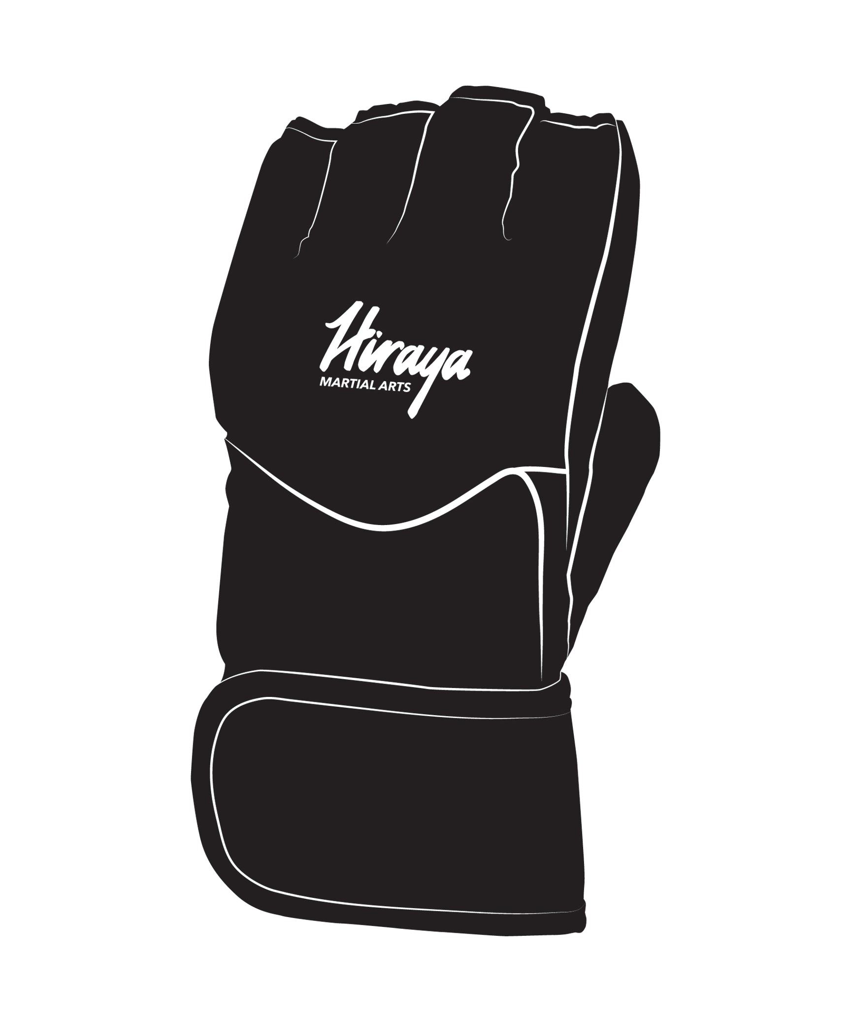 Custom Mma Open Palm Glove, Black