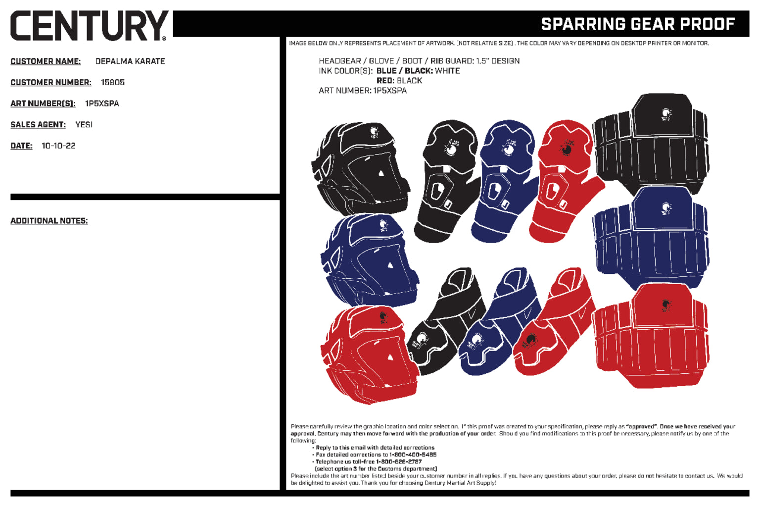 Century Glove Blank, Red