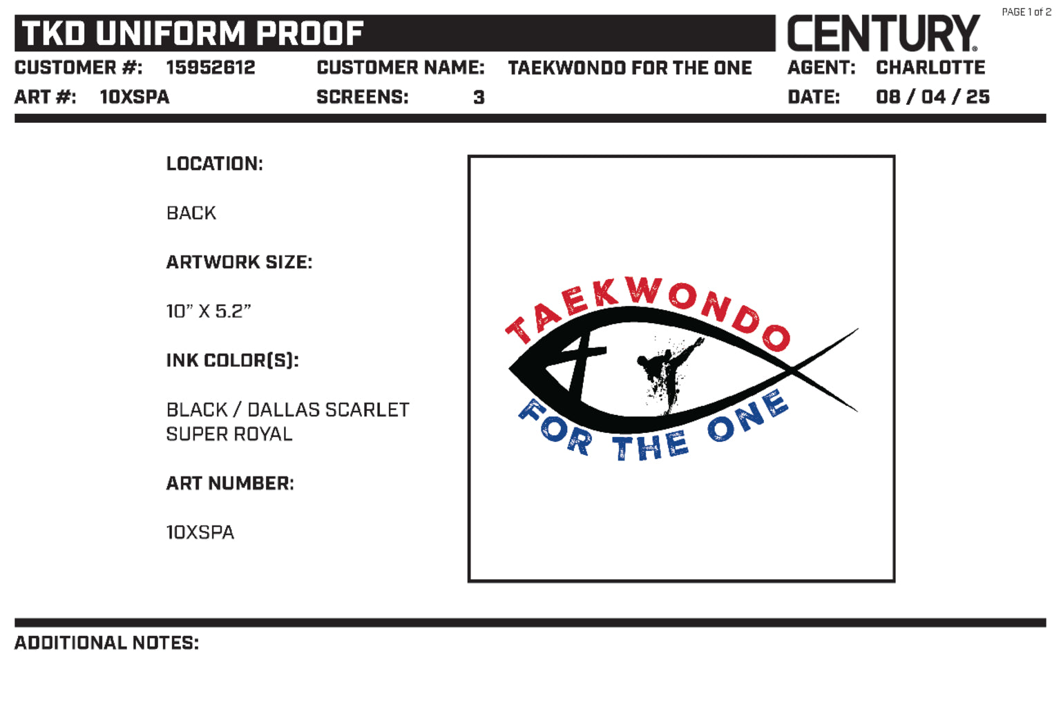 ULightweight Tkd Student Uniform Custom, White