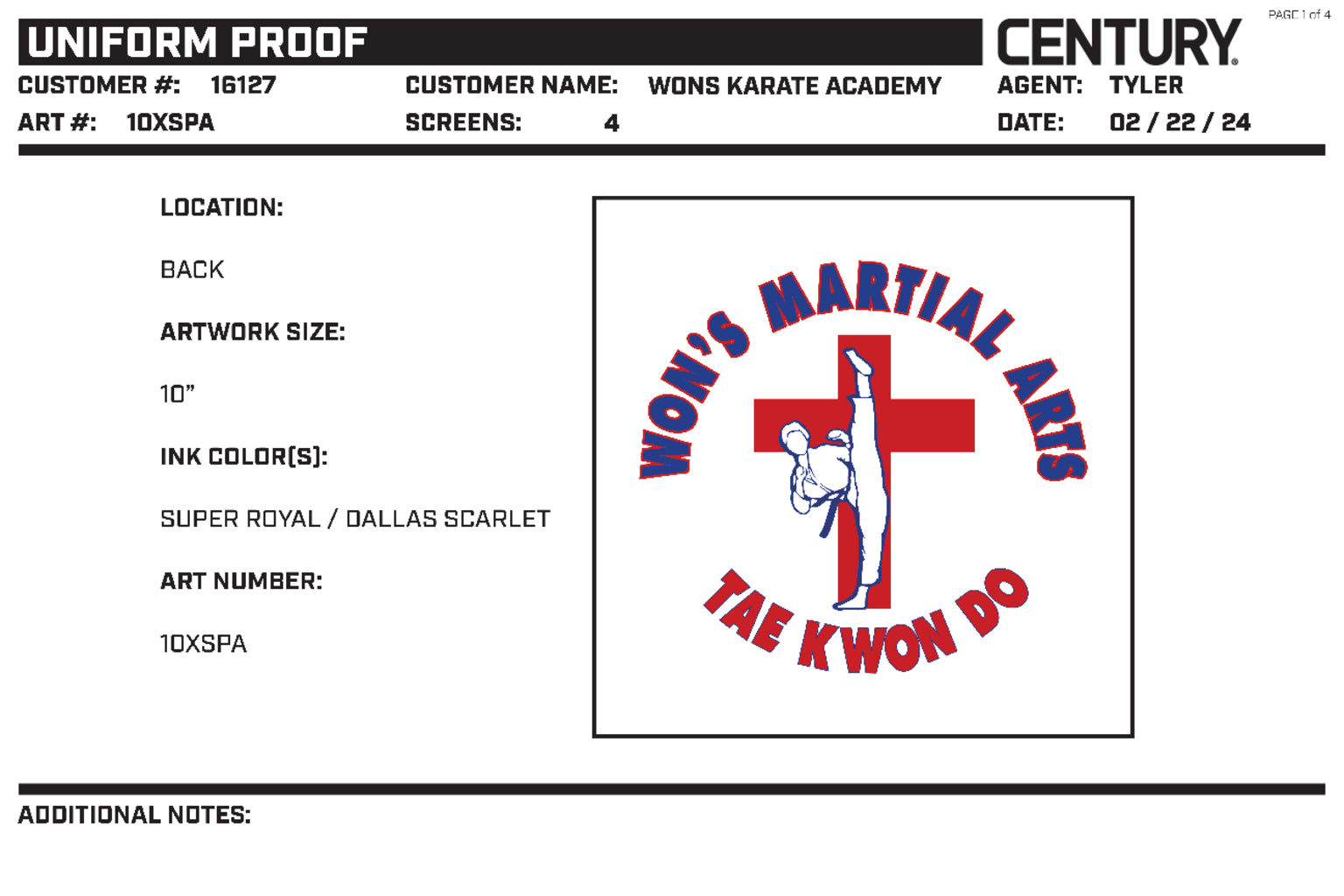 10oz 100% Cotton Uniform, Blue