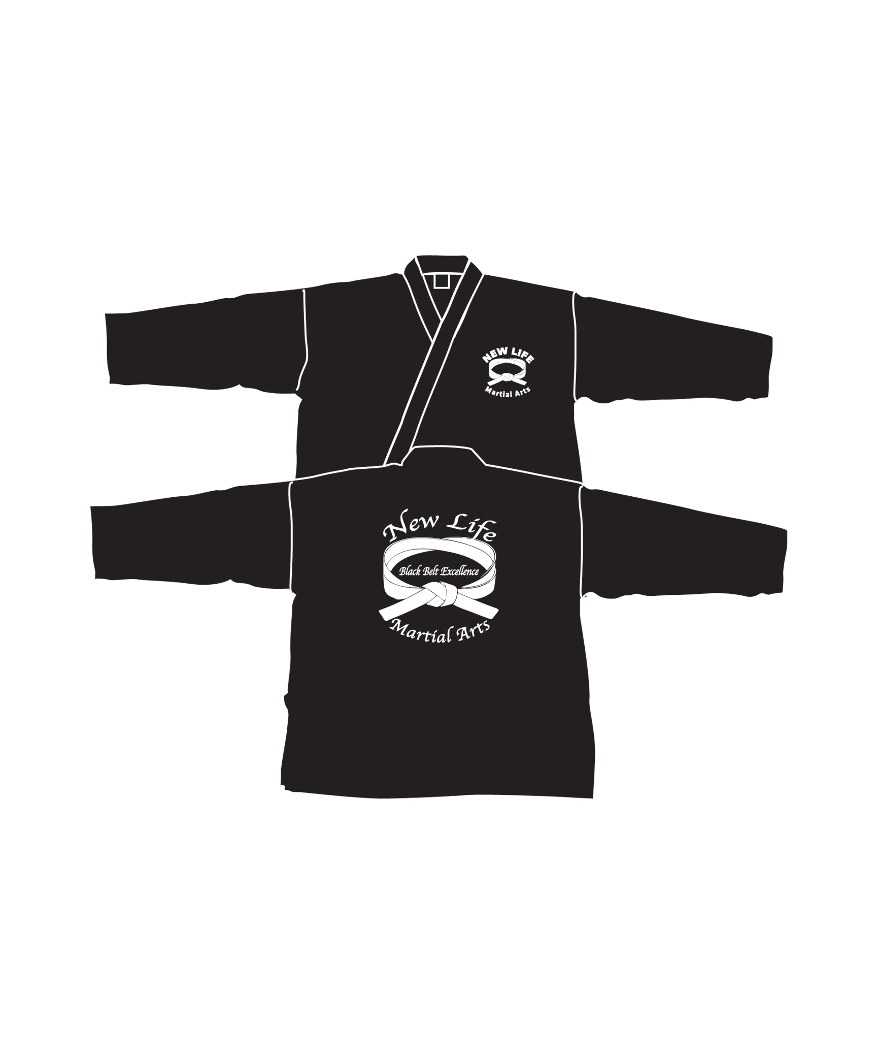 6oz Lightweight Student Jacket Custom, Black