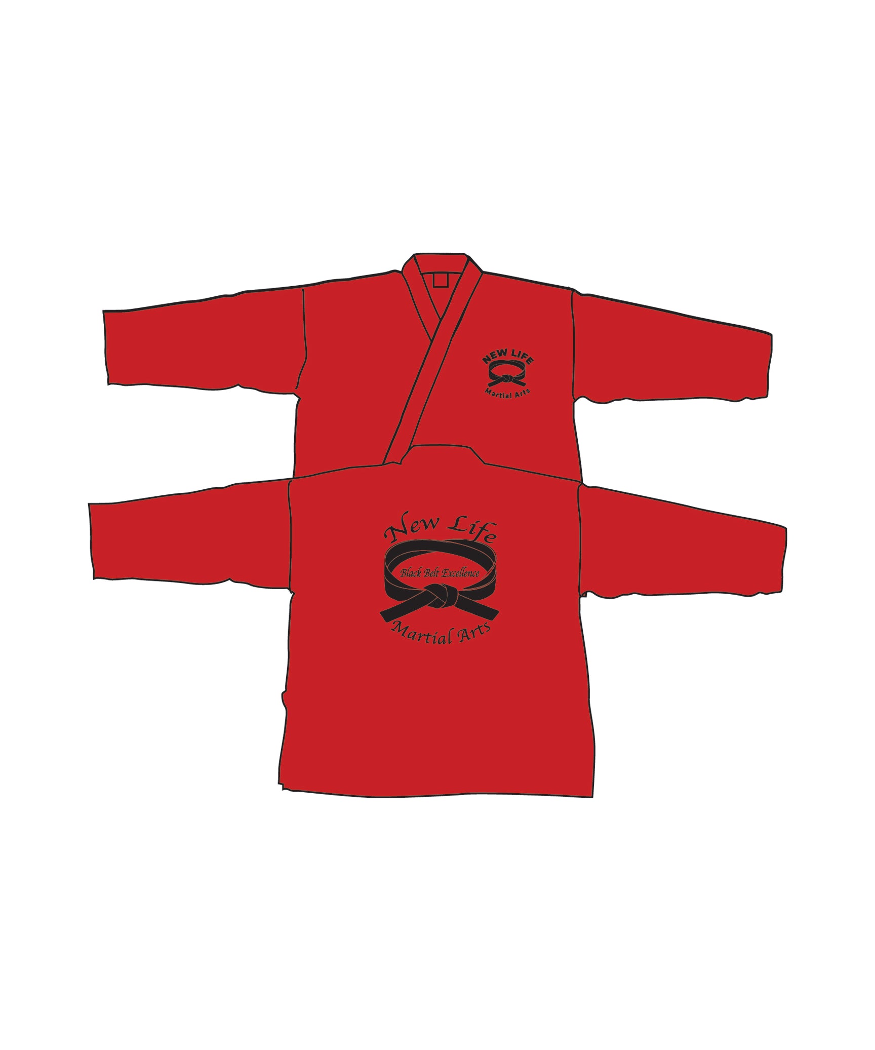 6oz Lightweight Student Jacket Custom, Red