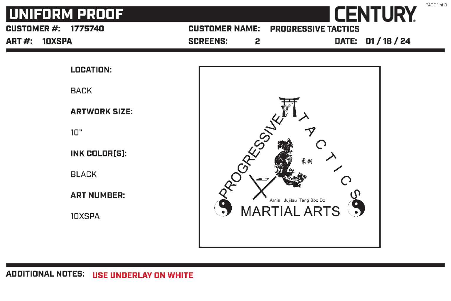 Student Elastic Uniform, White