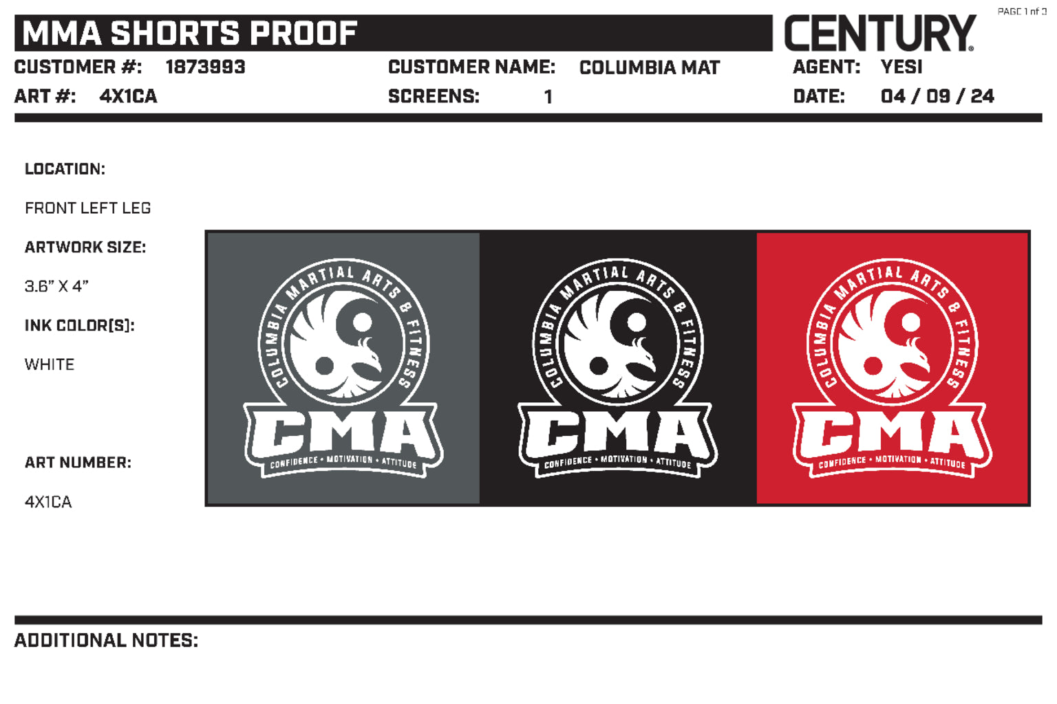 Mma Short Custom Black, Red