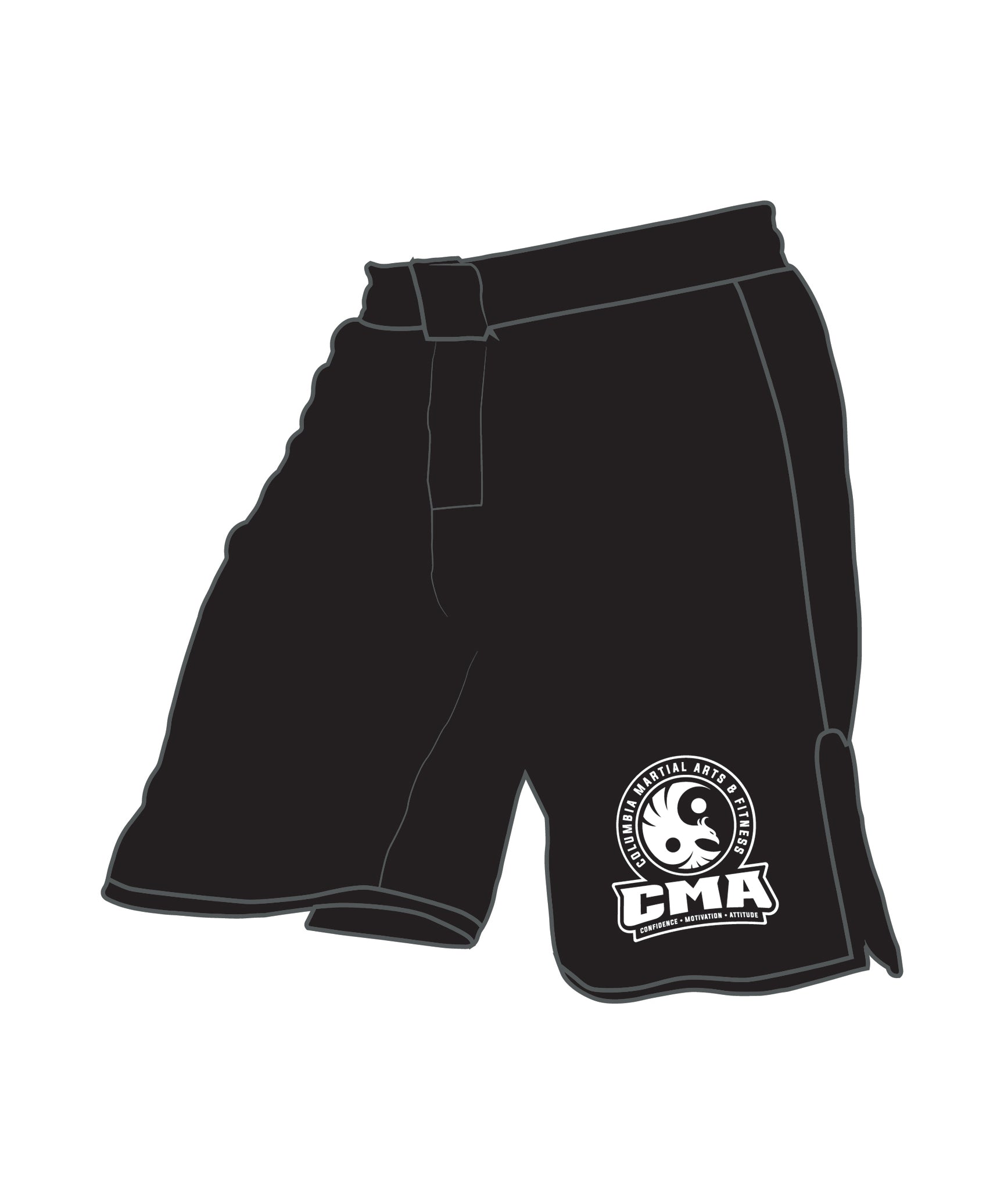 Mma Short Custom Black, Black