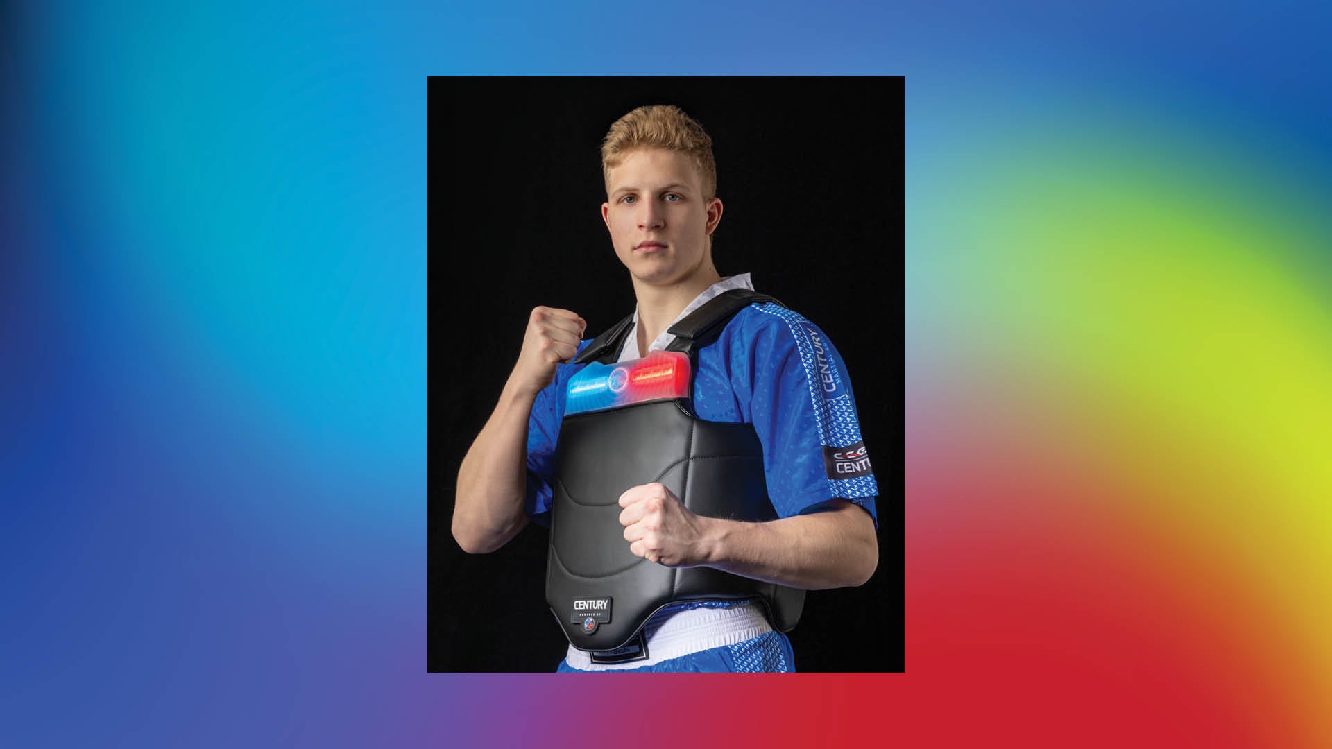 martial artist wearing 2020 armor vest series ii