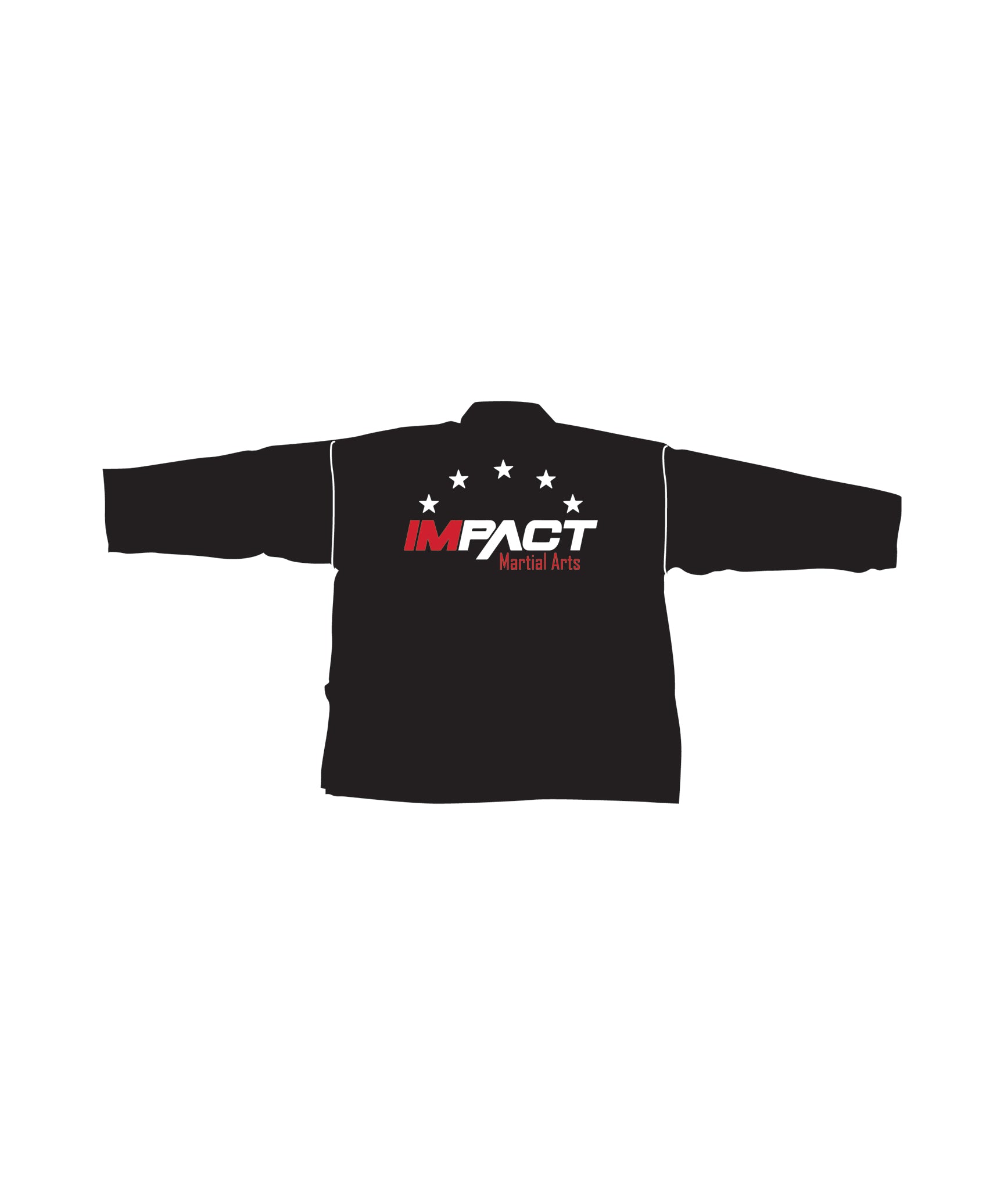 6oz Lightweight Student Jacket Custom, Black