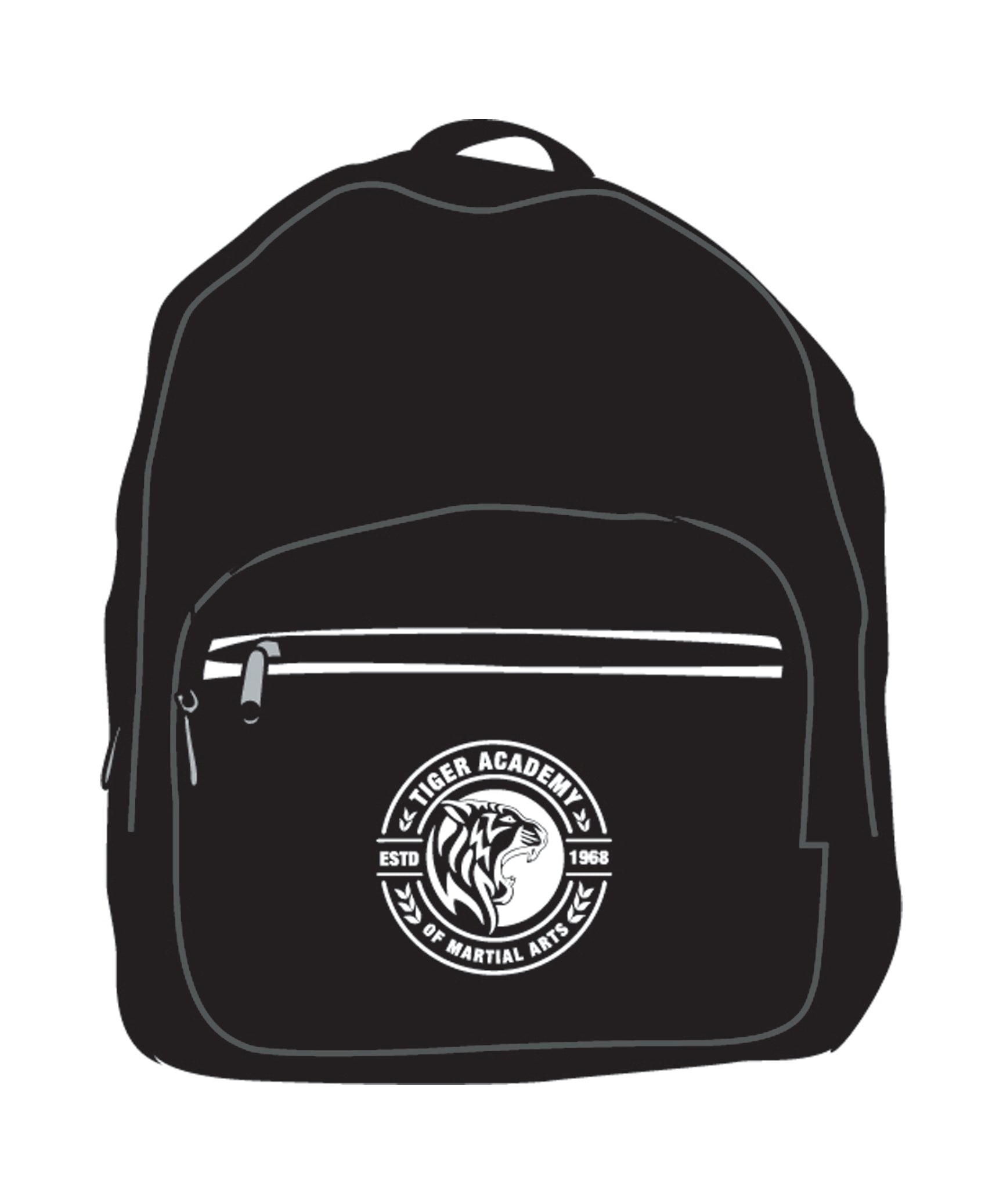 CUSTOM BACK PACK BLK, Black