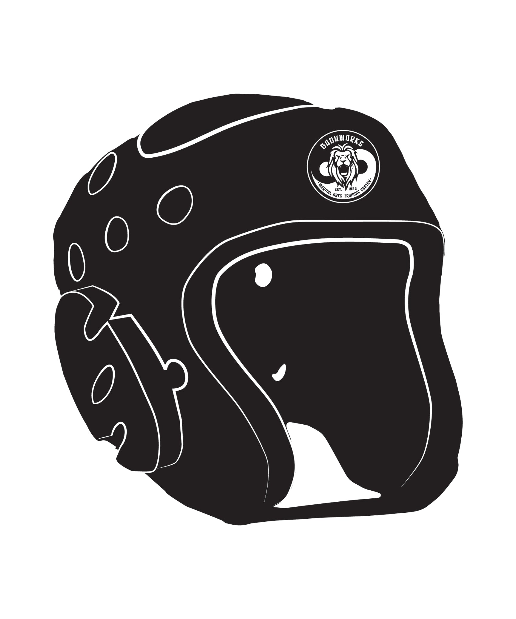 Headgear with shield Custom, Black