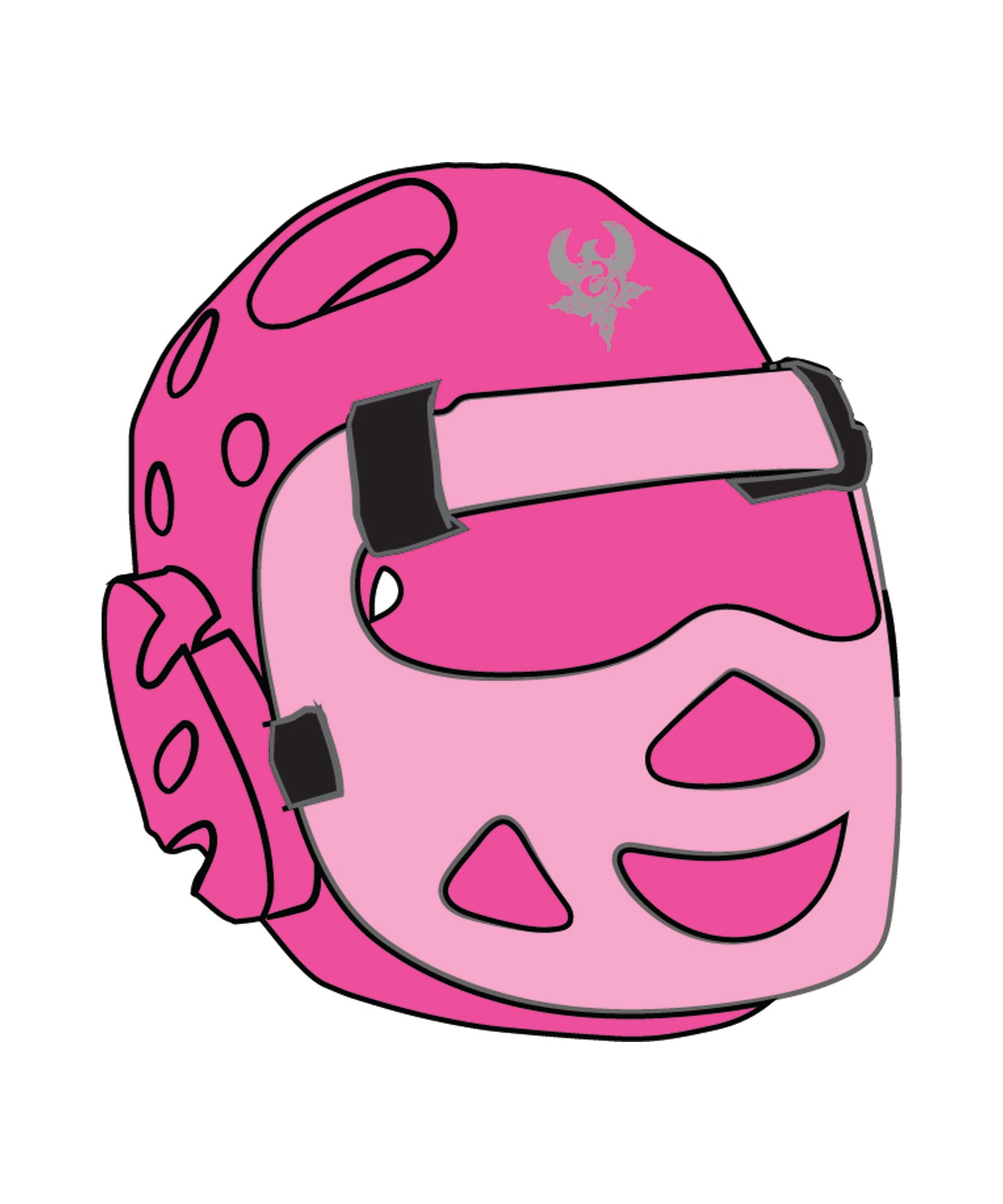 Headgear with shield Custom, Neon Pink
