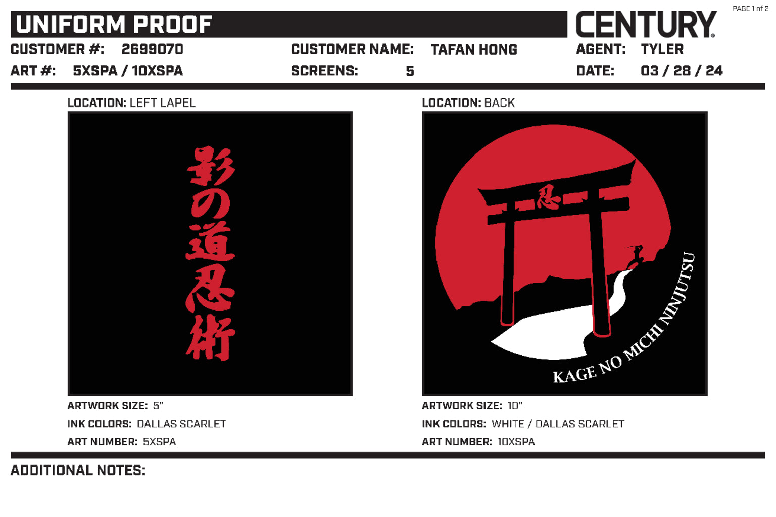 Lightweight Student Uniform, Black