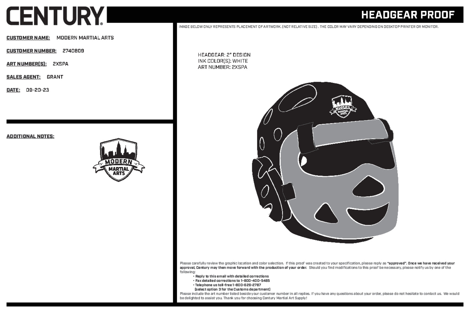 Headgear with shield Custom, Black