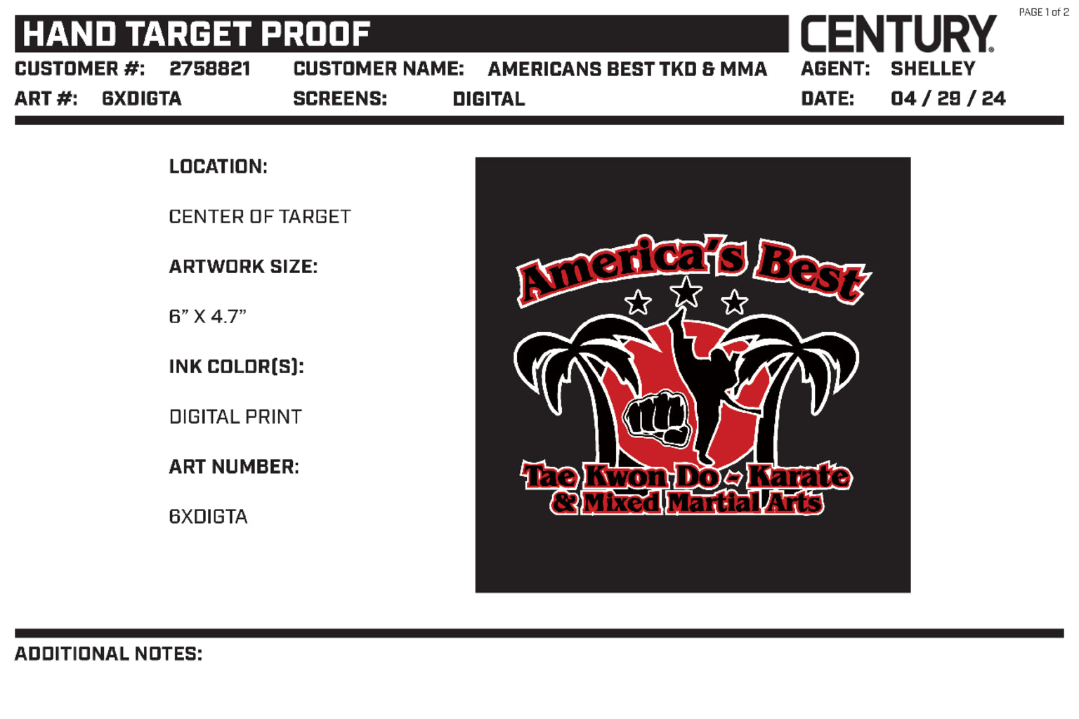 CUSTOM HAND TARGET Black, Black