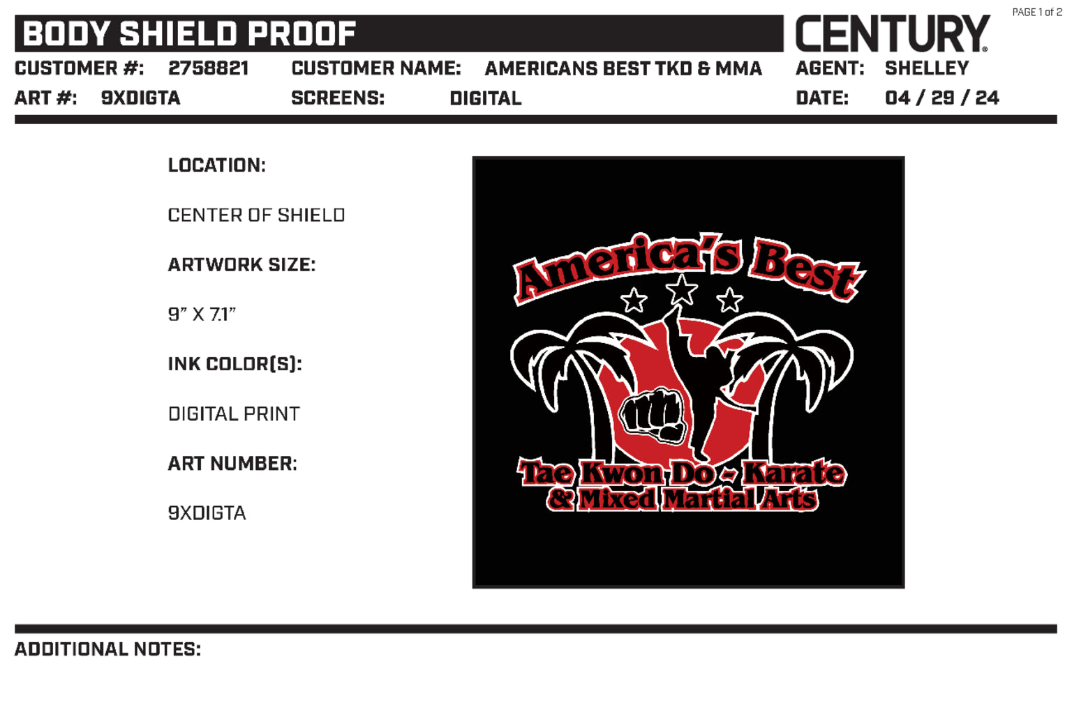 CUSTOM BODY SHIELD, Black