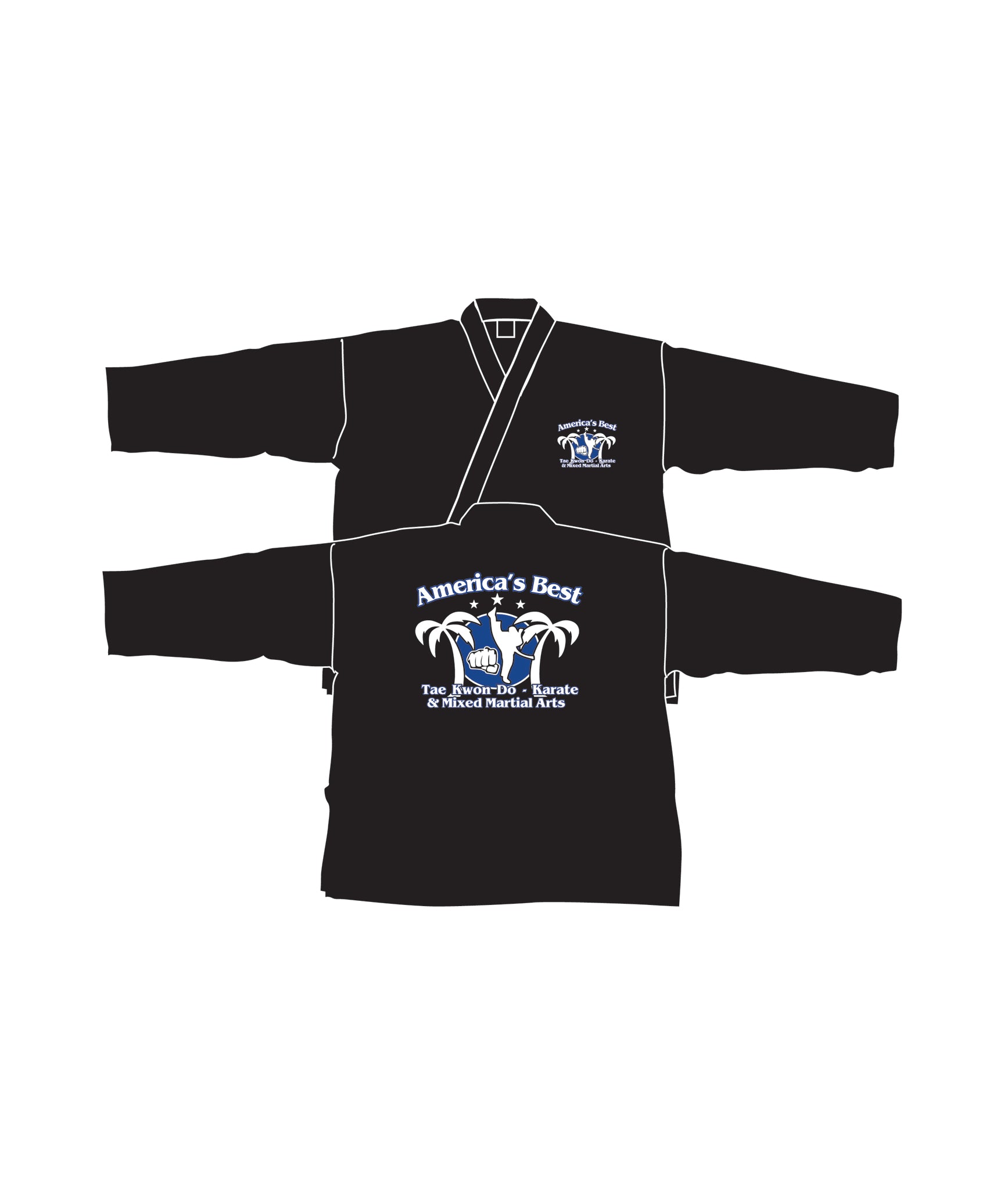 Lightweight Student Tkd Uniform, Black