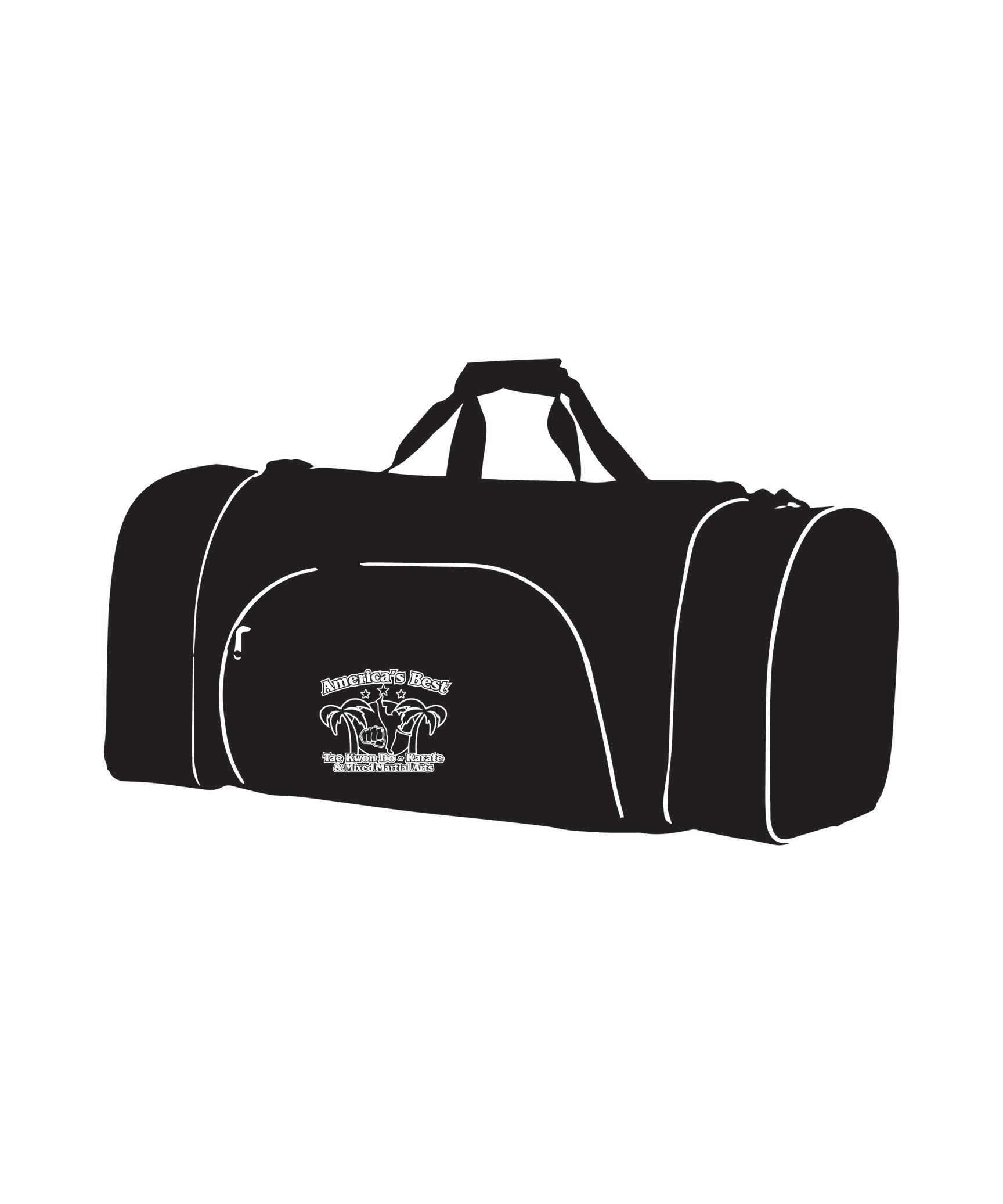 CUSTOM DUFFEL BAG BLACK, Black