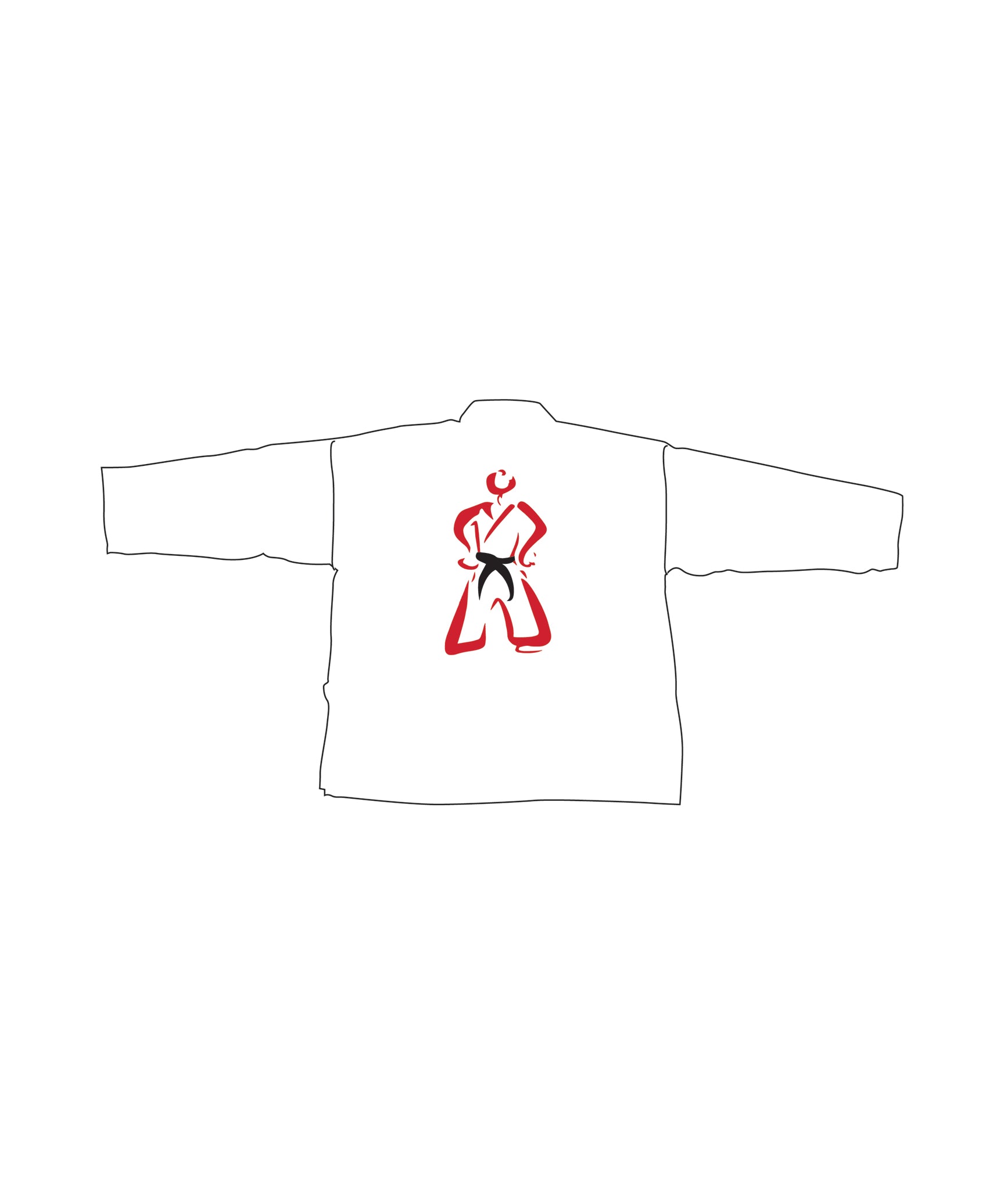 Student Elastic Uniform, White