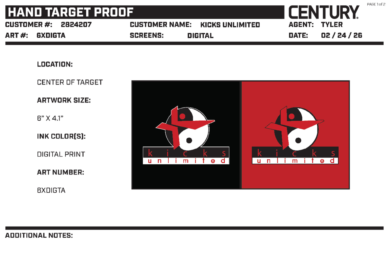 CUSTOM HAND TARGET Black, Red