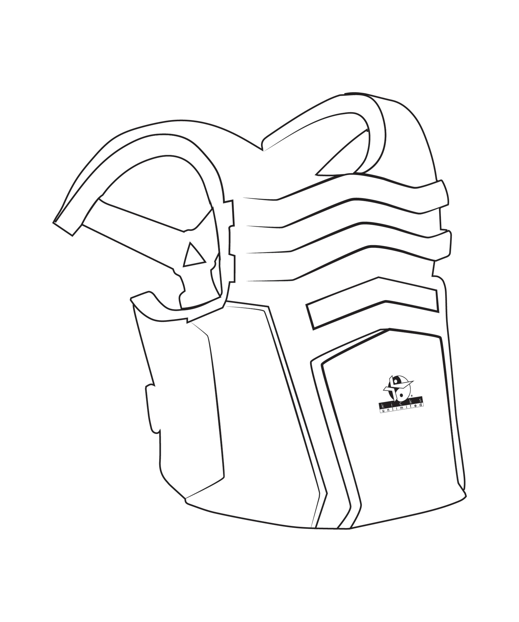 P2 Chest Guard - Custom, White