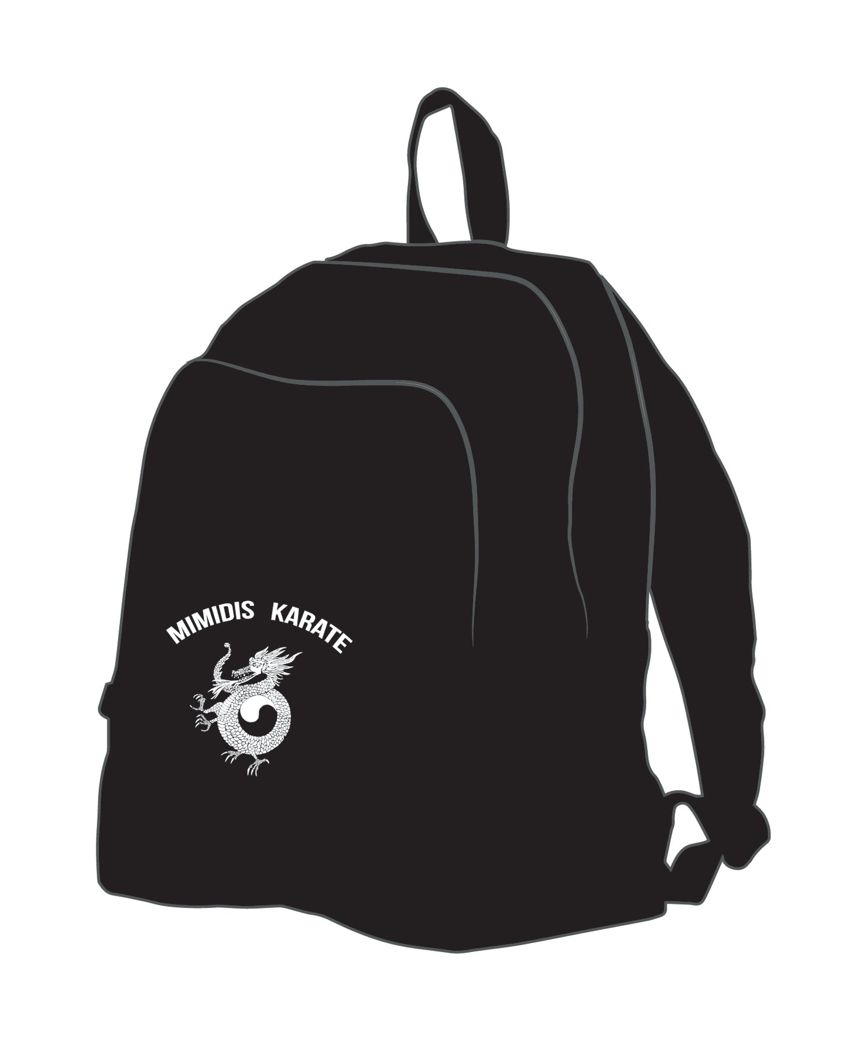 CUSTOM BACK PACK BLK, Black