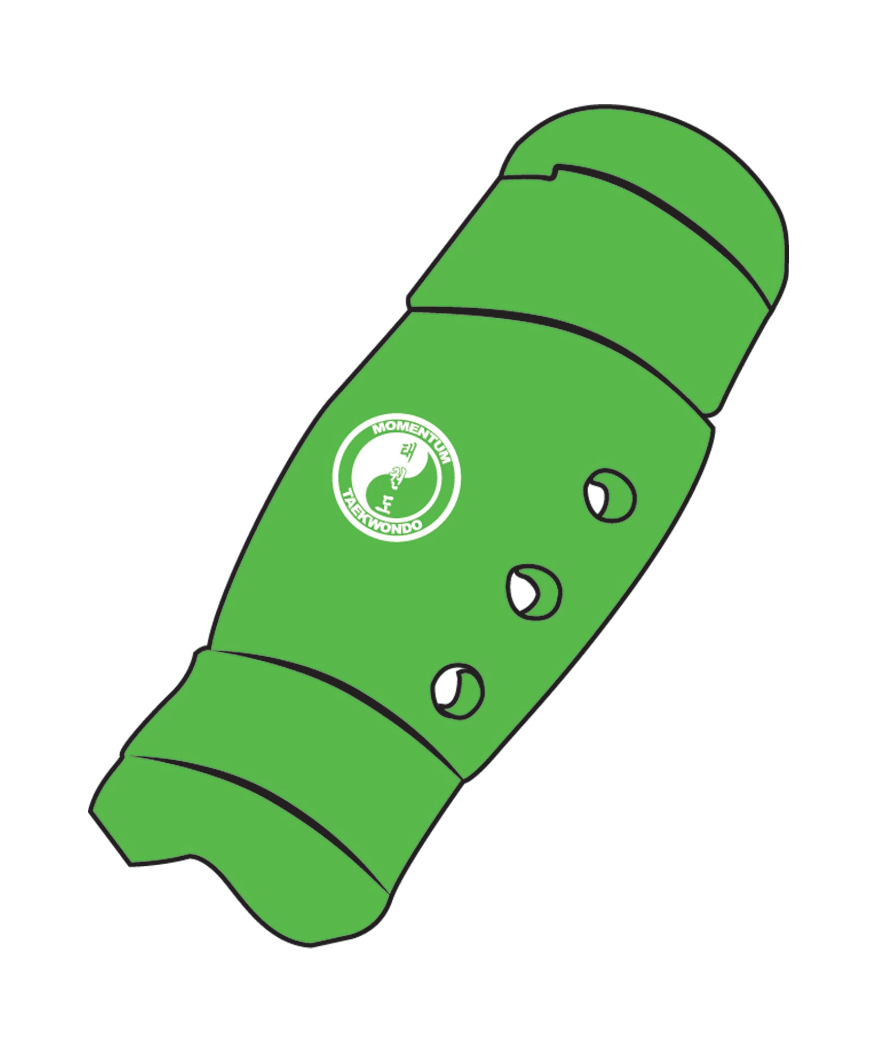Shin Guard Custom, Neon Green