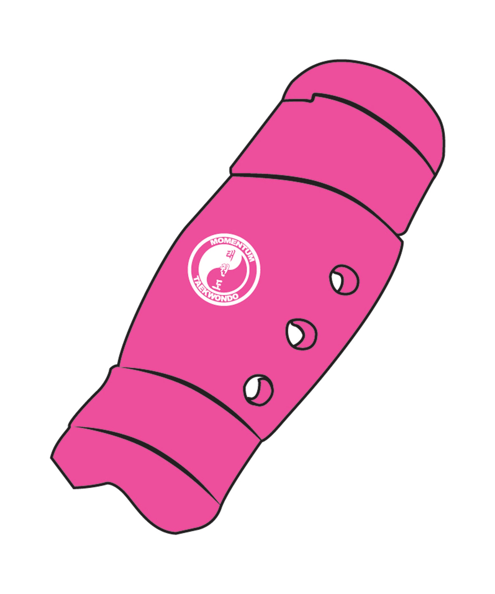 Shin Guard Custom, Neon Pink
