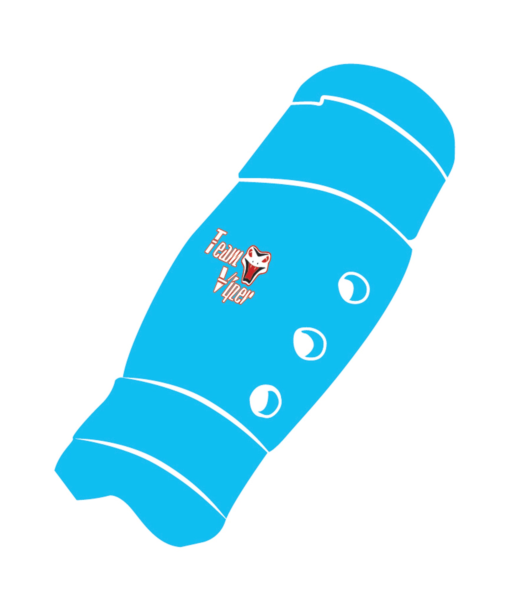 Shin Guard Custom, Neon Blue