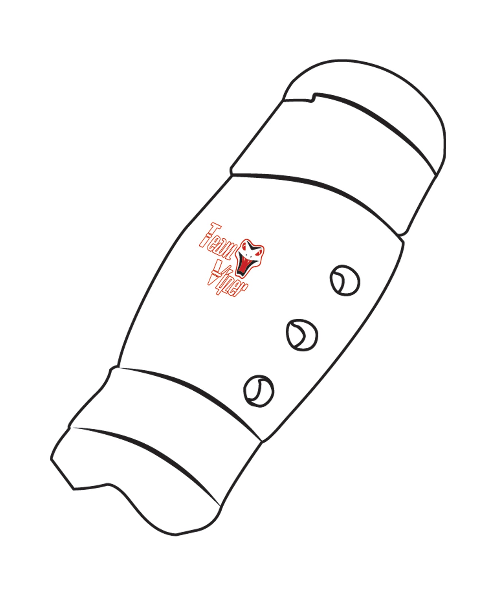 Shin Guard Custom, White
