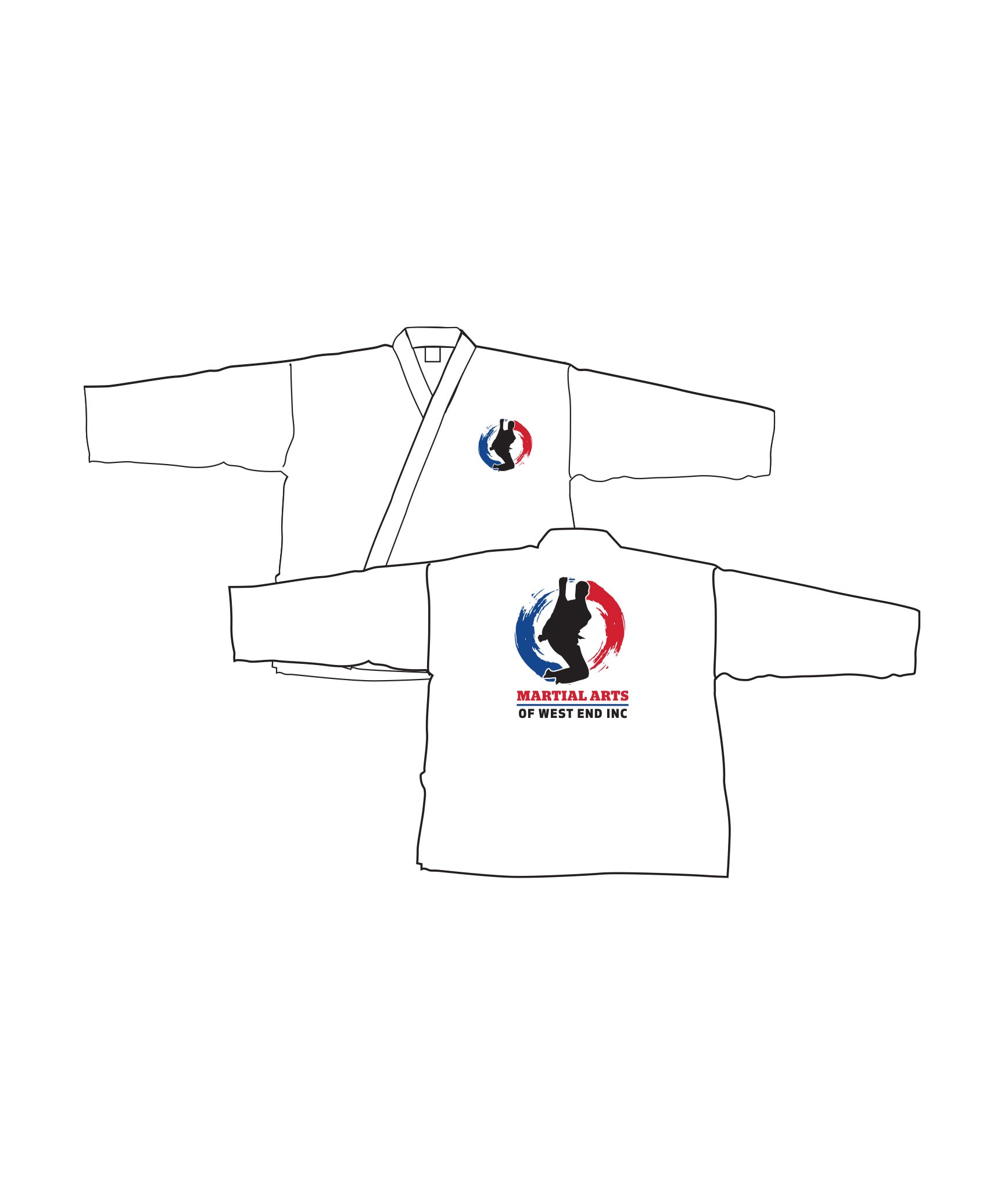 Student Elastic Uniform, White
