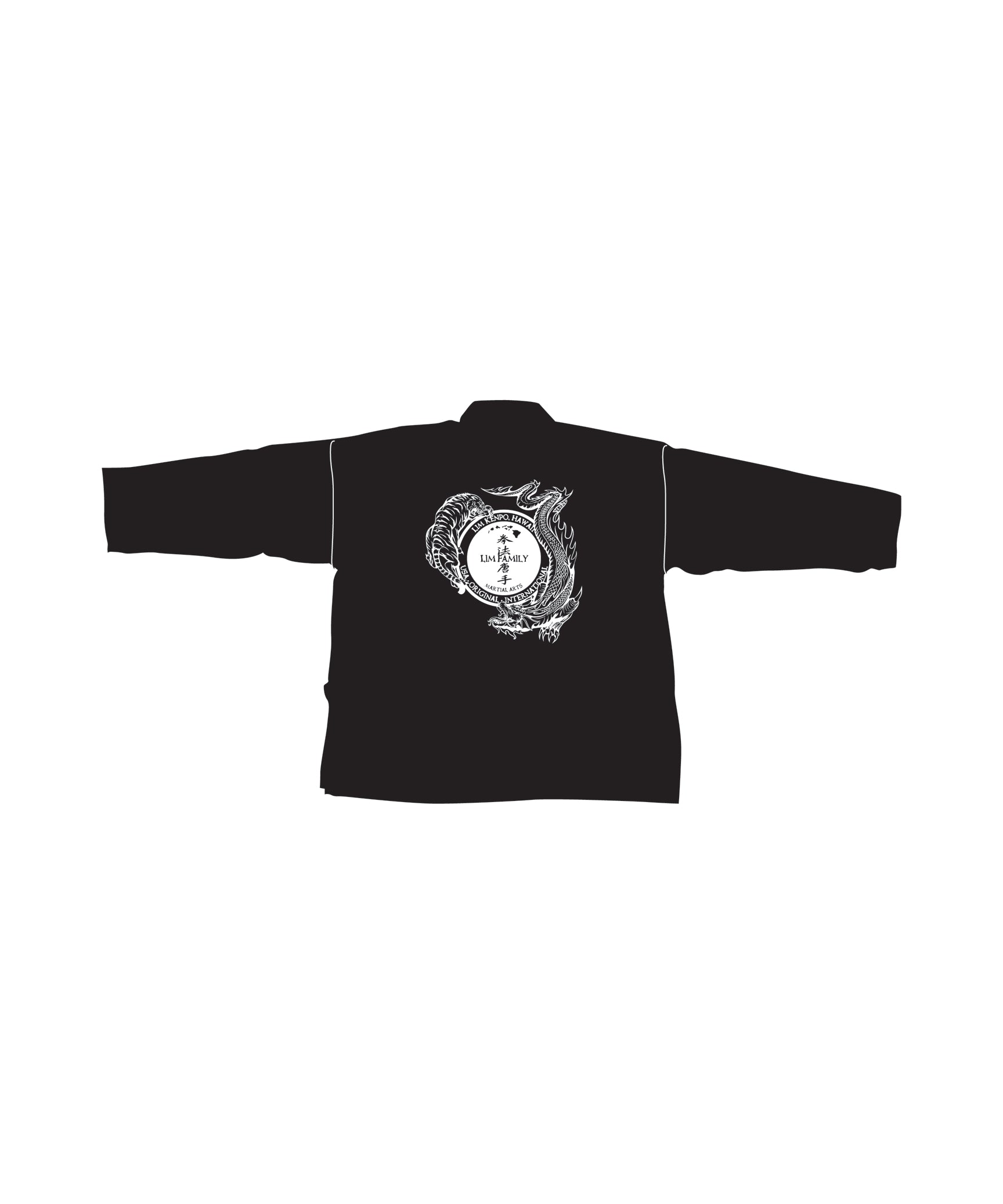 6oz Lightweight Student Jacket Custom, Black