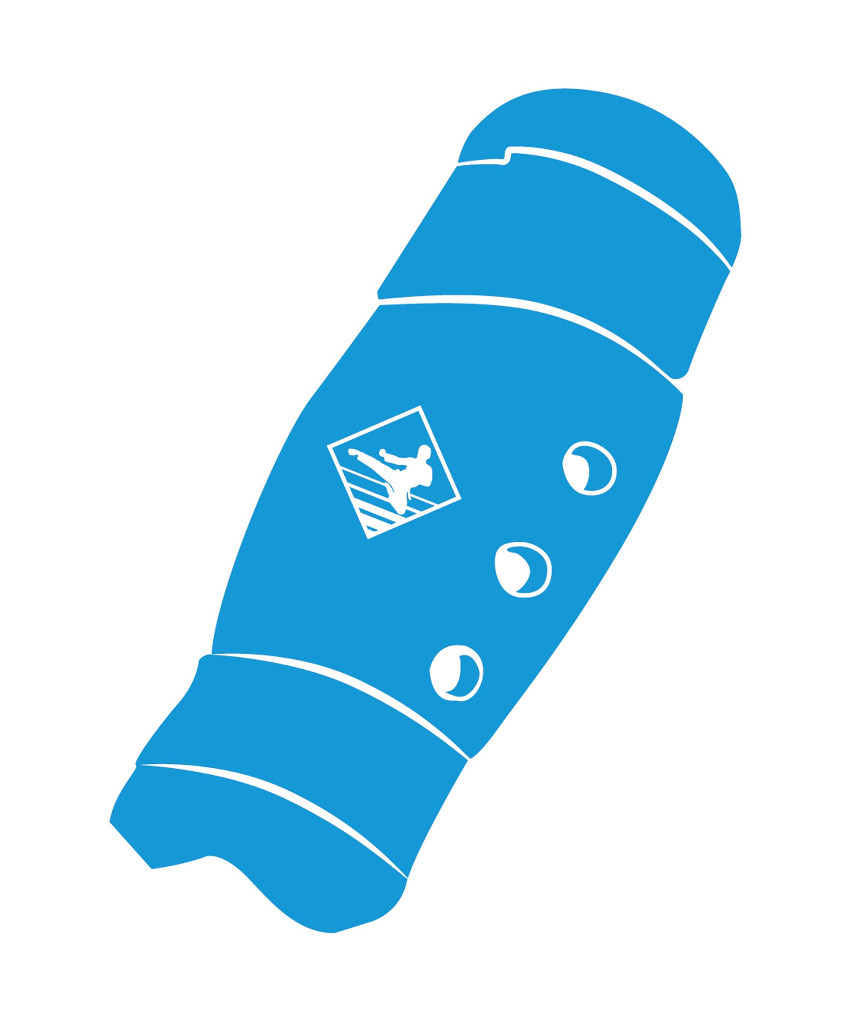 Shin Guard Custom, Neon Blue