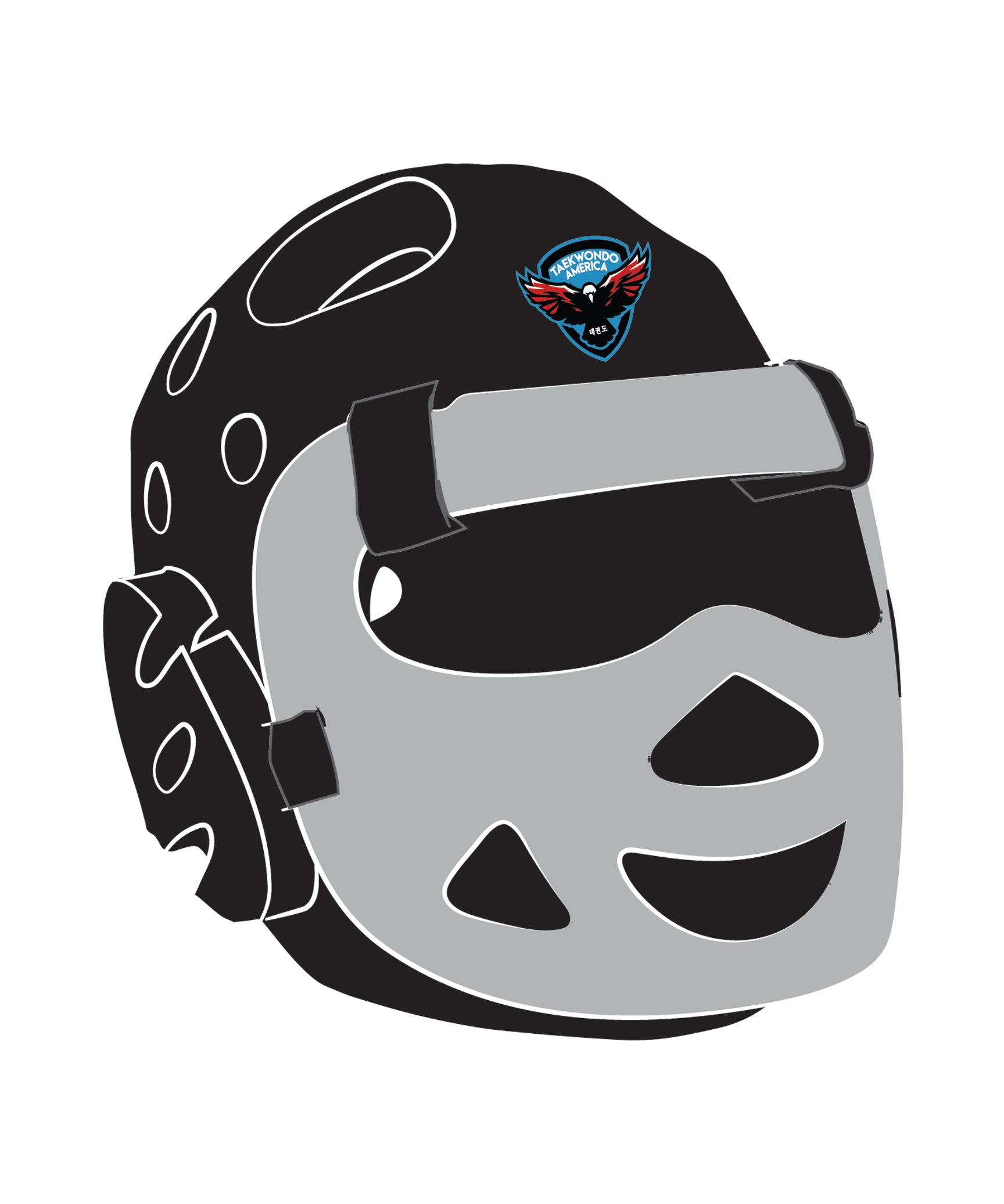 Headgear with shield Custom, Black