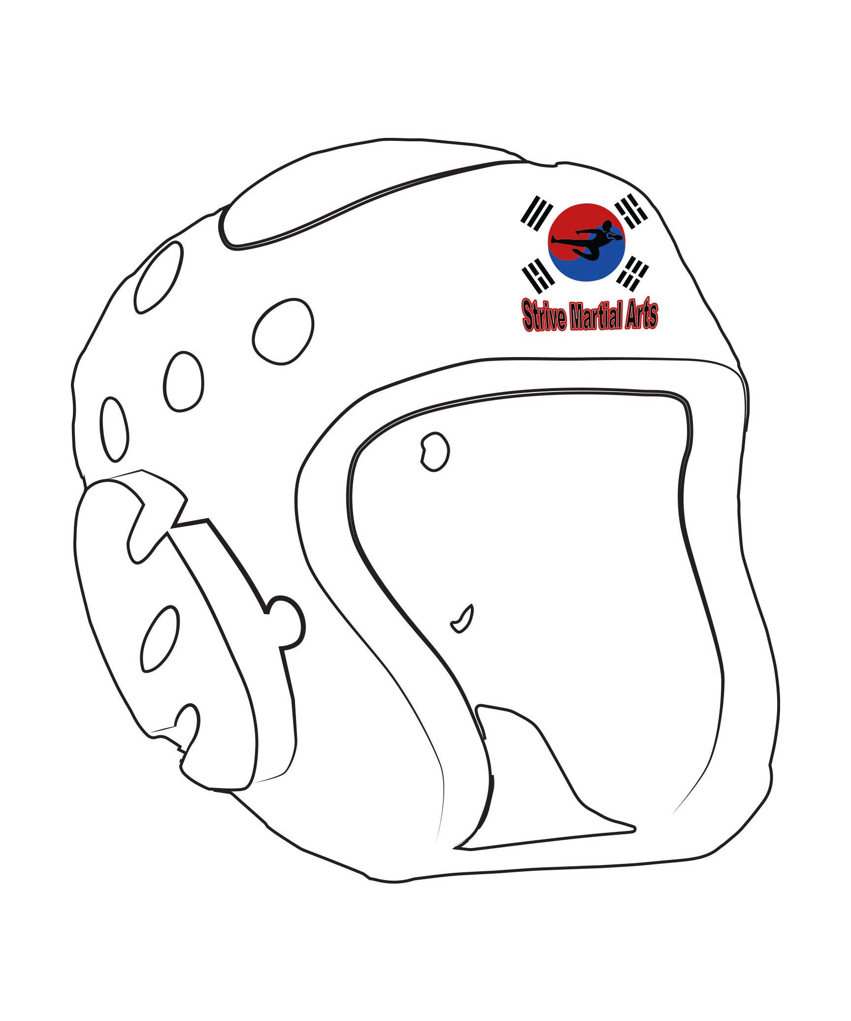 Headgear with shield Custom, White