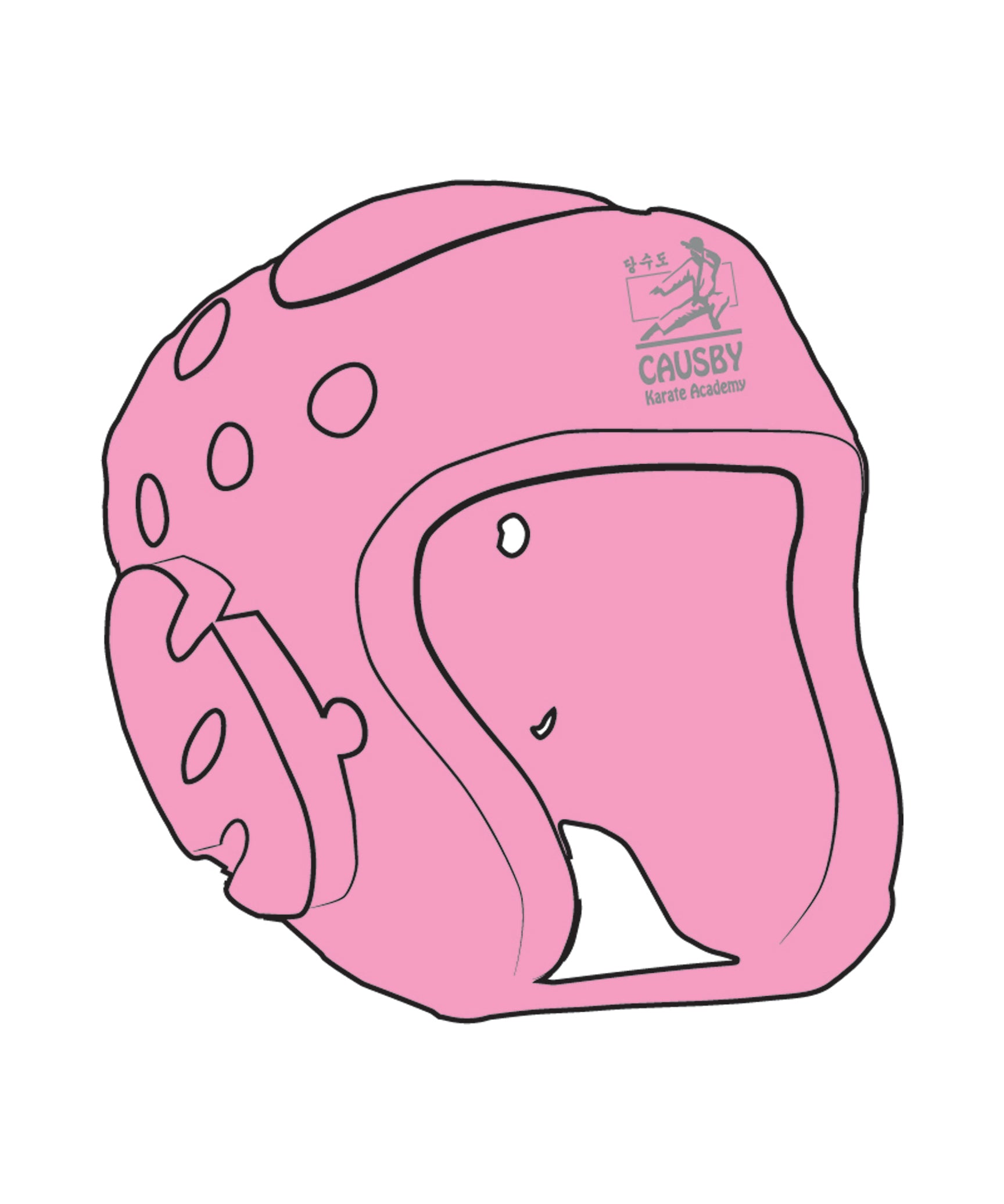 Headgear with shield Custom, Pink