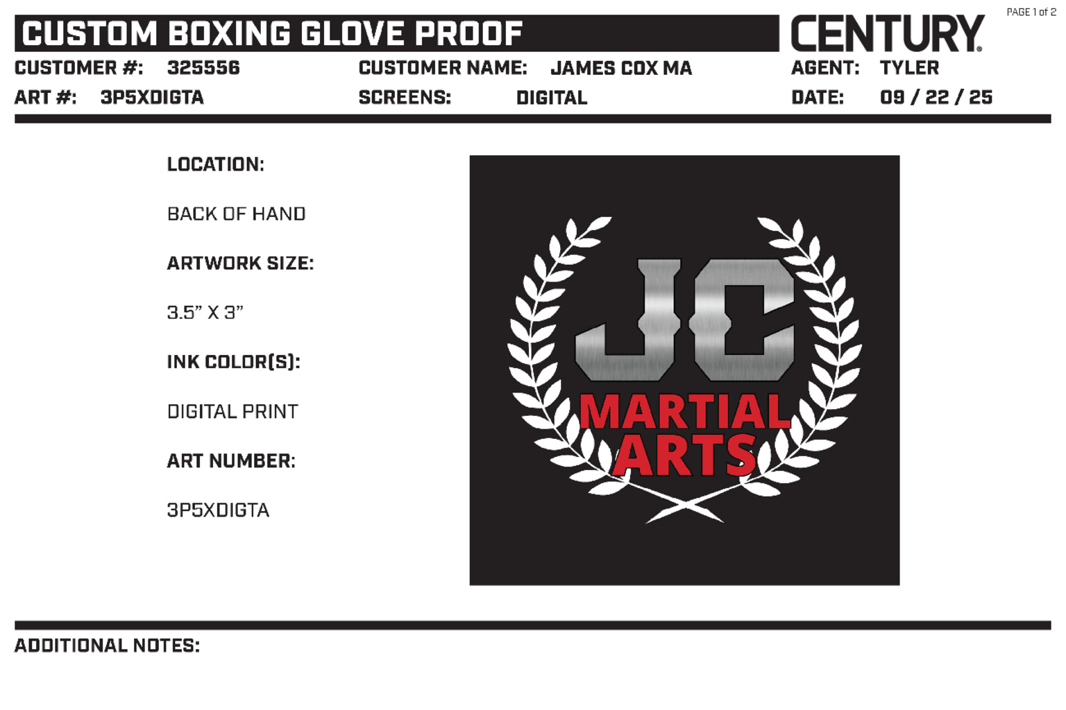 Custom Boxing Glove, Black