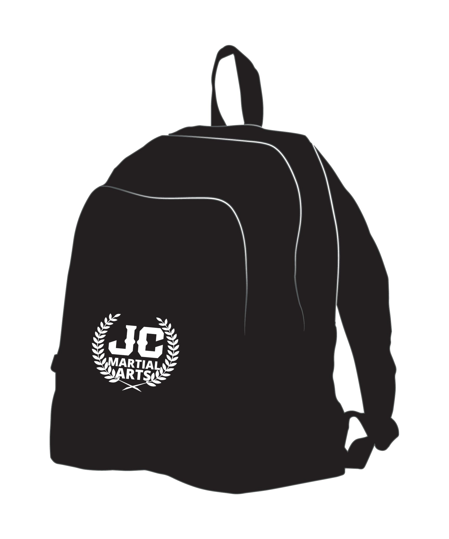 CUSTOM BACK PACK BLK, Black