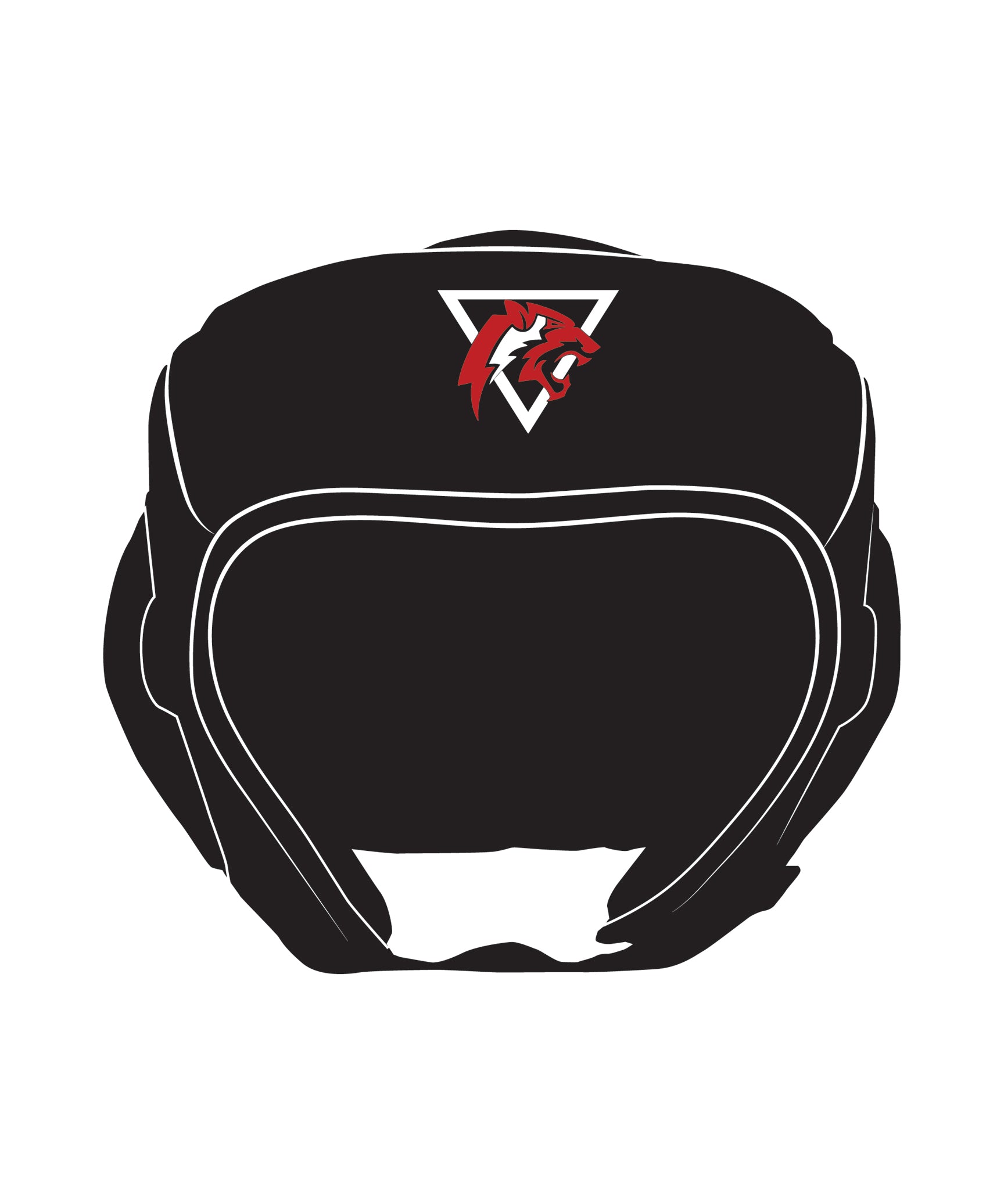 Headgear with shield Custom, Black