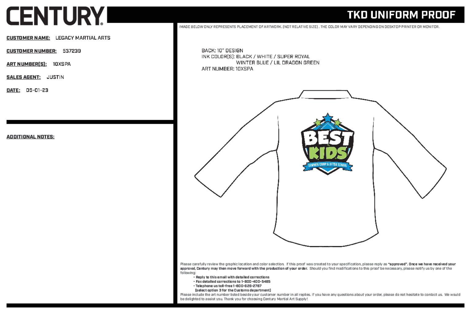ULightweight Tkd Student Uniform Custom, White