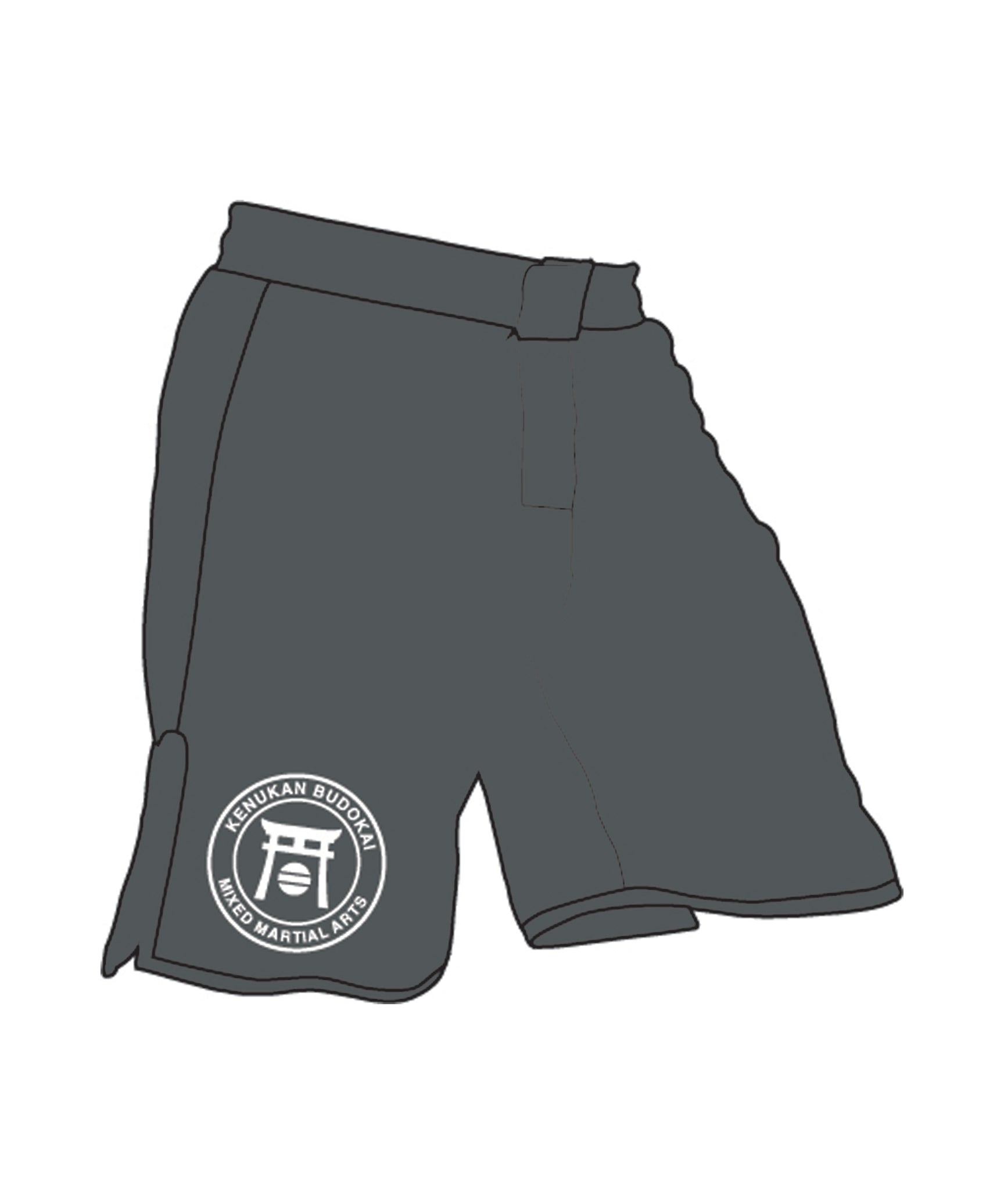 Mma Short Custom Black, Charcoal