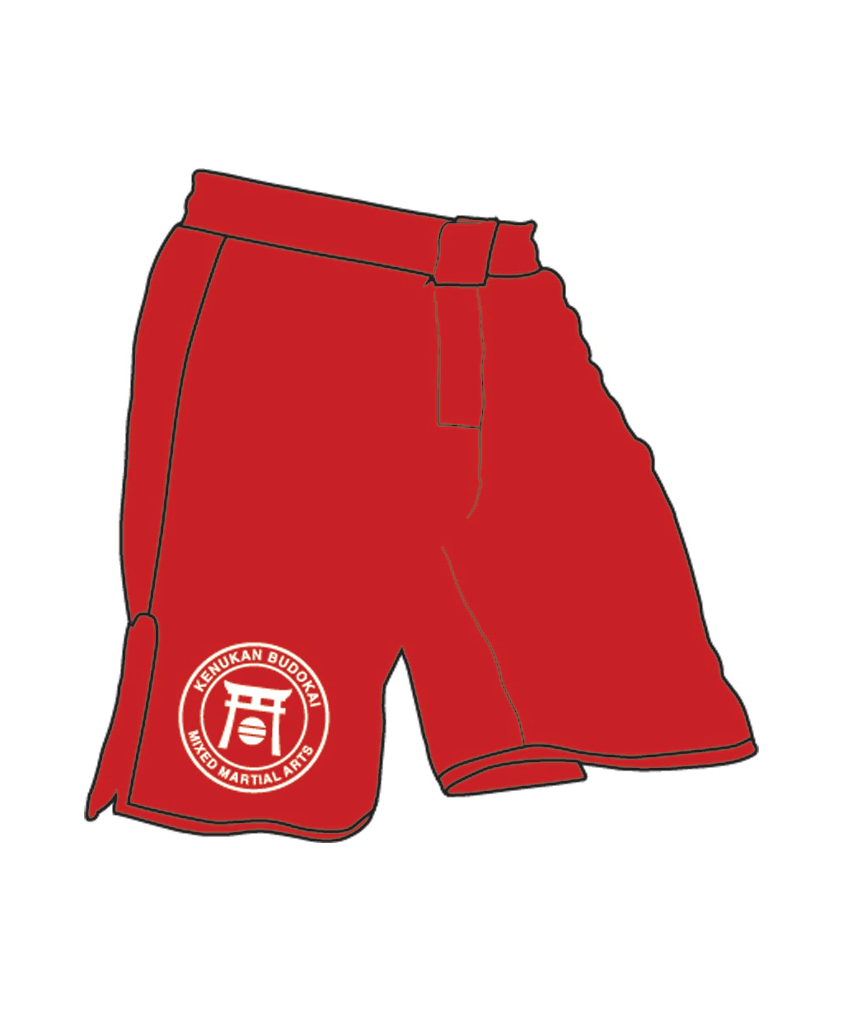 Mma Short Custom Black, Red