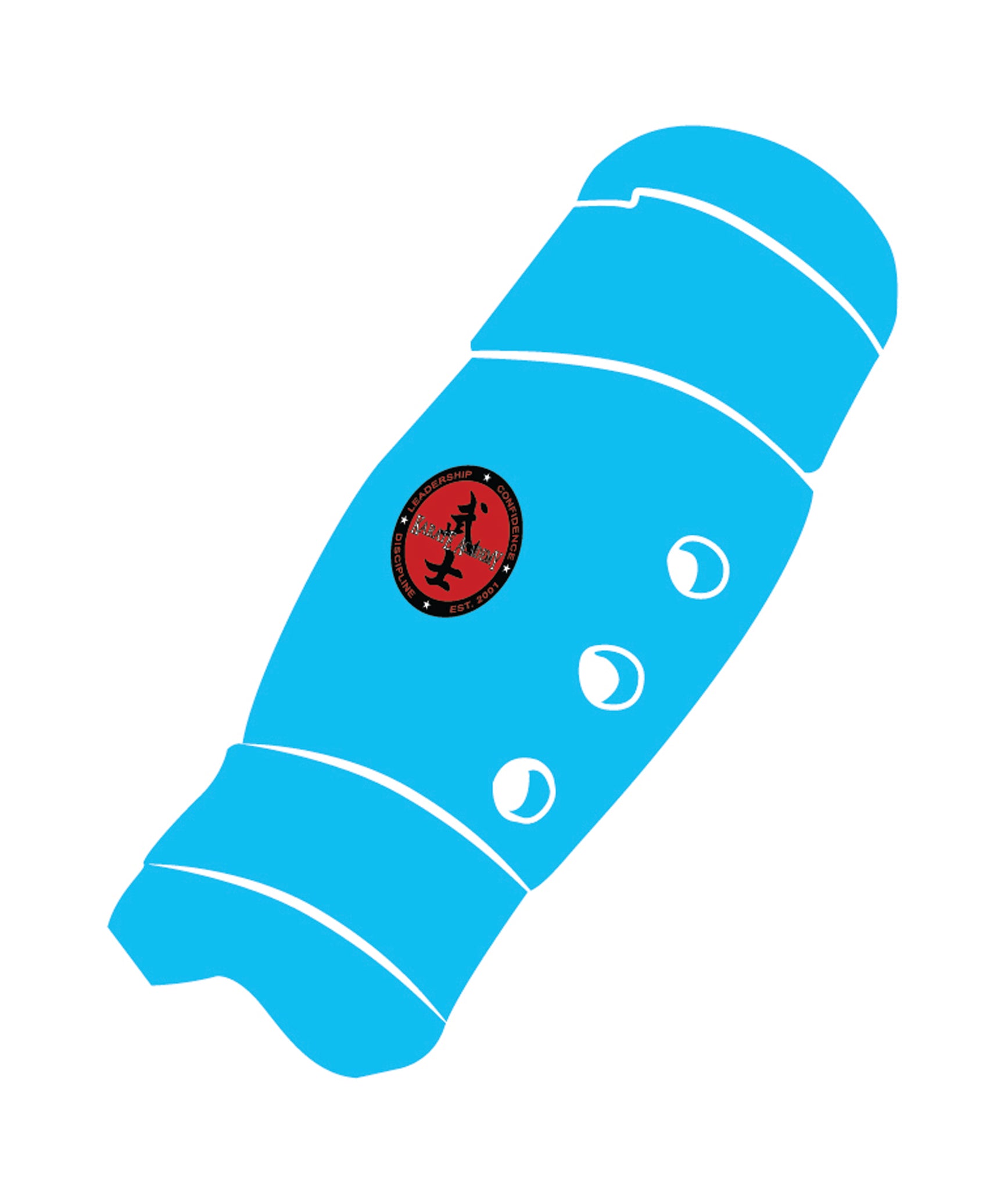 Shin Guard Custom, Neon Blue
