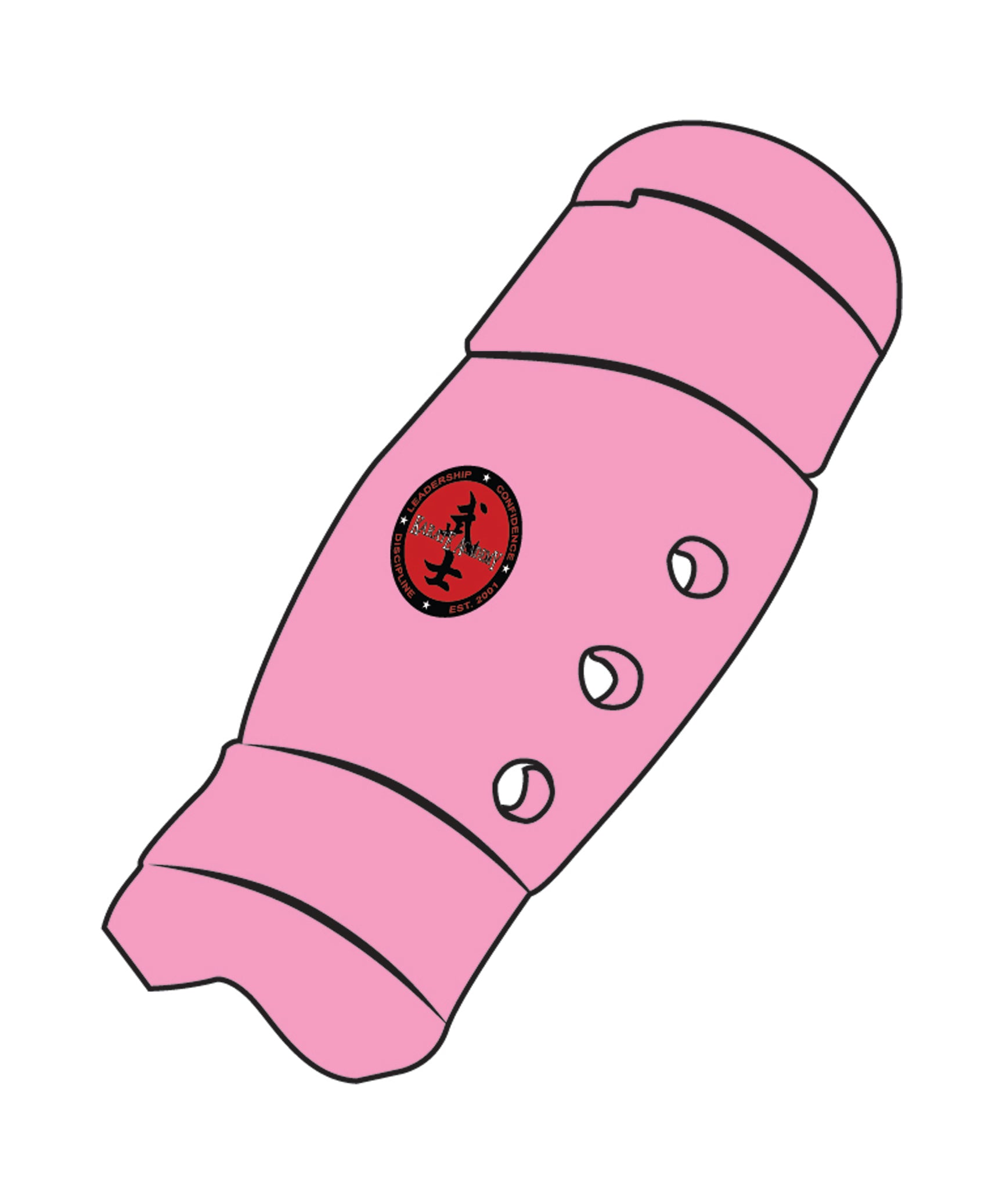 Shin Guard Custom, Neon Pink