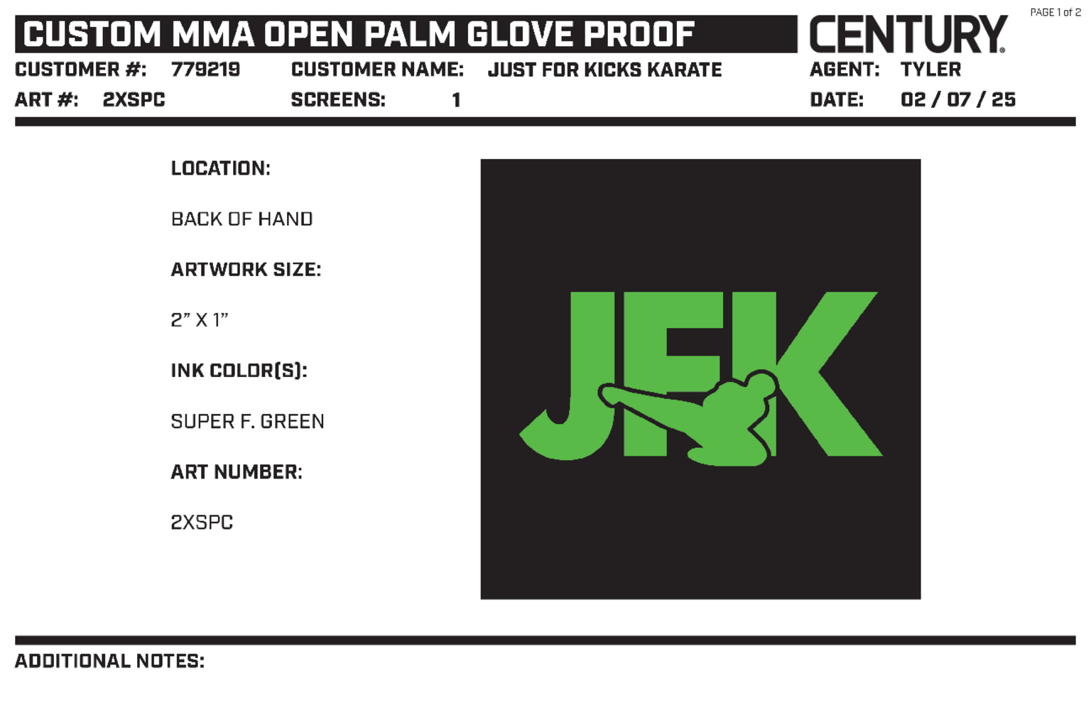 Custom Mma Open Palm Glove, Black