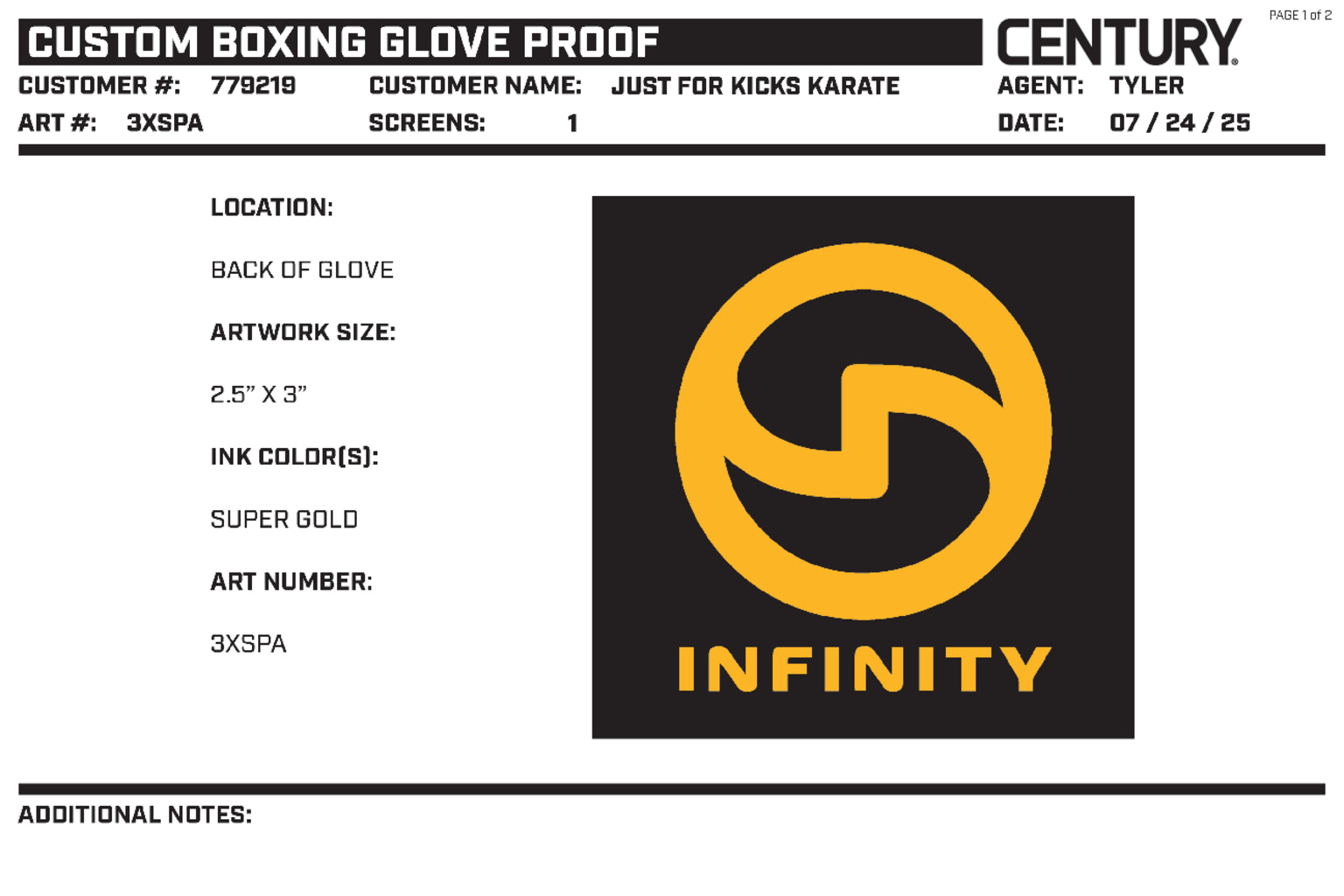 Custom Boxing Glove, Black