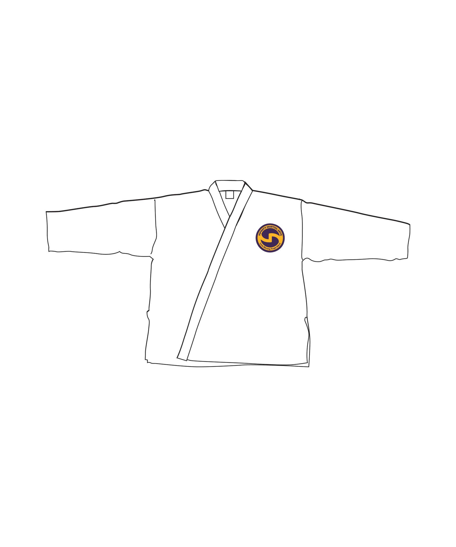 Student Elastic Uniform, White