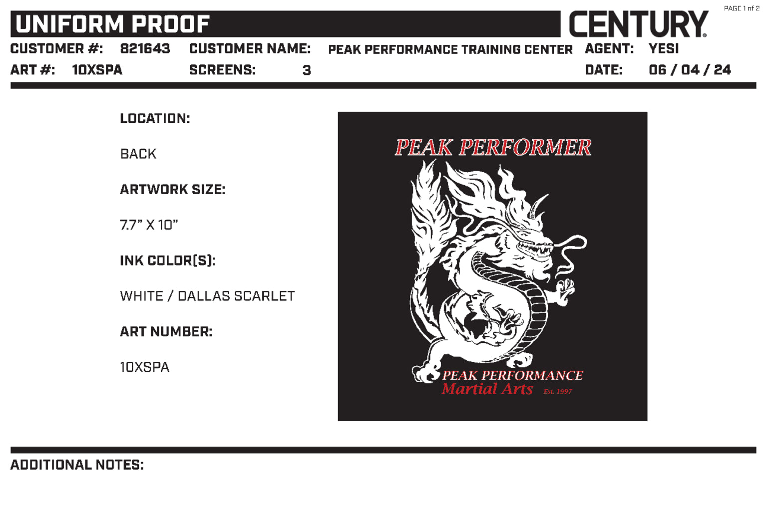 Lightweight Student Uniform, Black