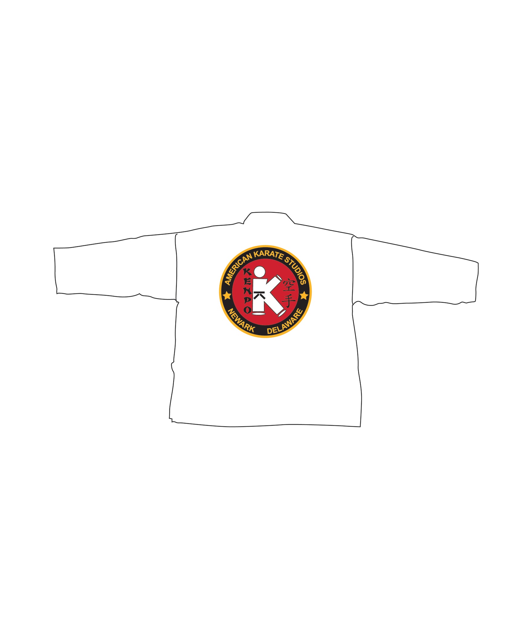 6oz Lightweight Student Jacket Custom, White